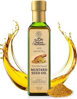 Mustard Seed Oil Handcrafted in Small Artisanal Batches for a Bold Naturally Pungent Finish, Celebrated in Indian Heritage and Ayurvedic Traditions, Supporting Circulation, Massage Therapy, Joint Comfort and Skin Care. Raw, First Cold-Pressed, Unrefined and 100% Natural. Rich in Omega Fatty Acids, Glucosinolates, Selenium and Plant Antioxidants. Perfect for Massage Blends, Hair and Skin Care Rituals, and Natural Wellness Applications. 8.45 fl oz (250 ml)