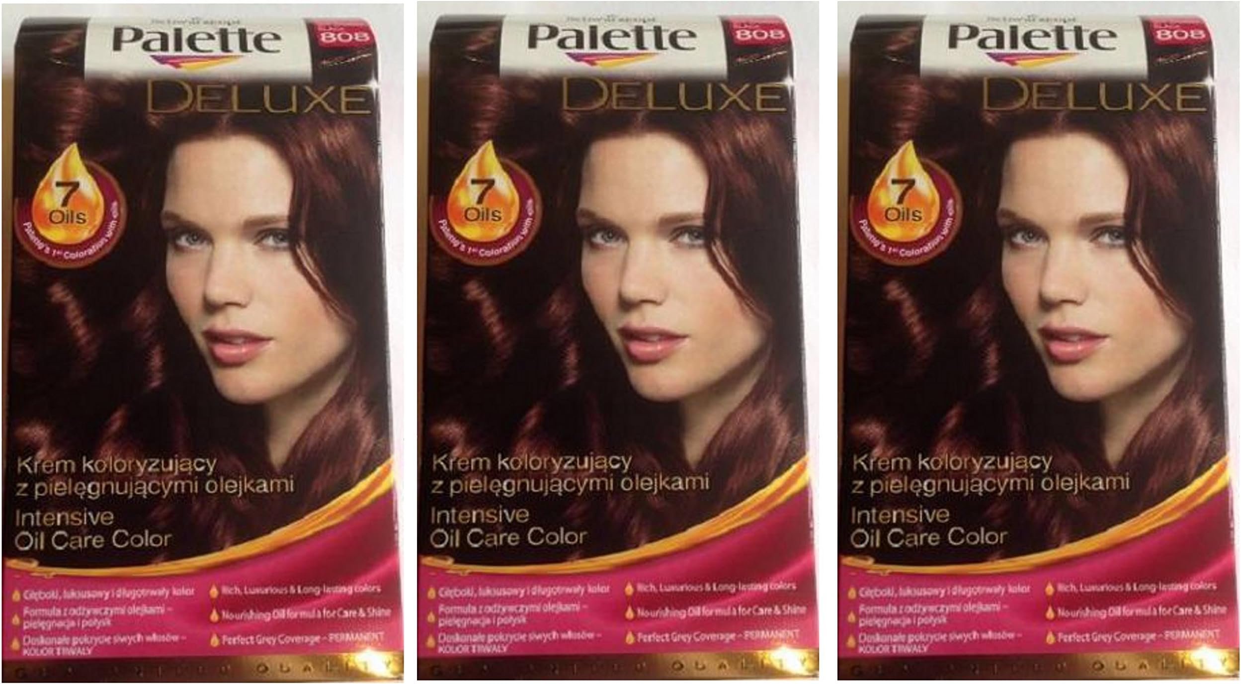 Schwarzkopf PALETTE DELUXE Col 808 MAHOGANY BLACK (Pack of 3) Hair Colours