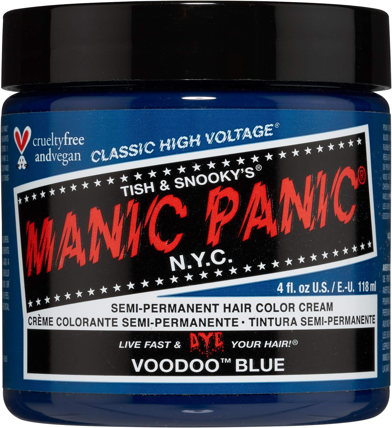 High Voltage Classic Cream Formula, Voodoo Blue, 0.118 kg 612600110388