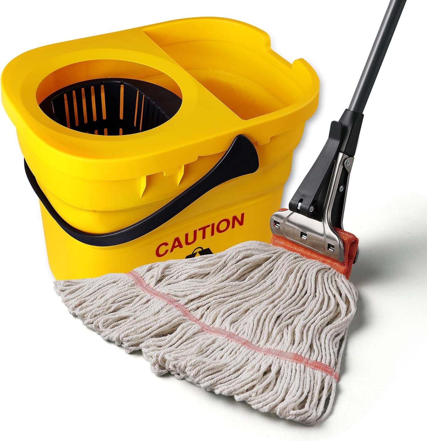 CLEANHOME Industrial Mop and Bucket with Wringer Set Heavy