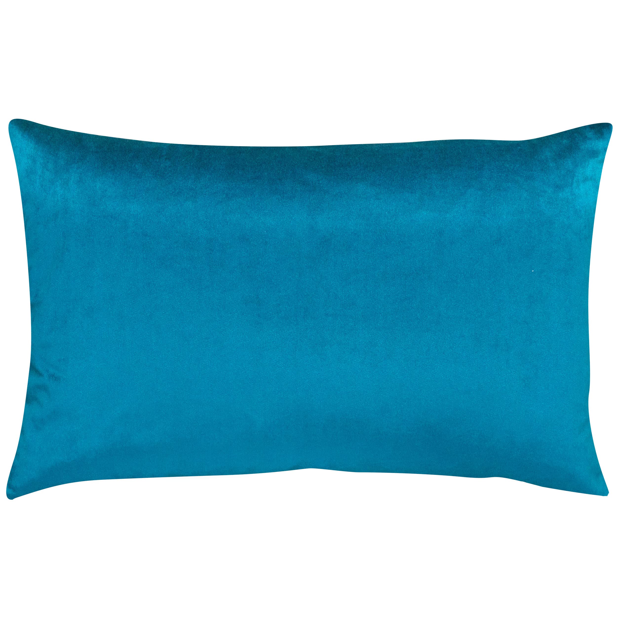 Linen Loft Teal Bella Plain Velvet Xl Rectangular Cushion Cover. Blue Supersoft Velvet Chenille. Modern And On-Trend Home Accessory. 23X15 Xl Rectangle Cushion Cover Only.