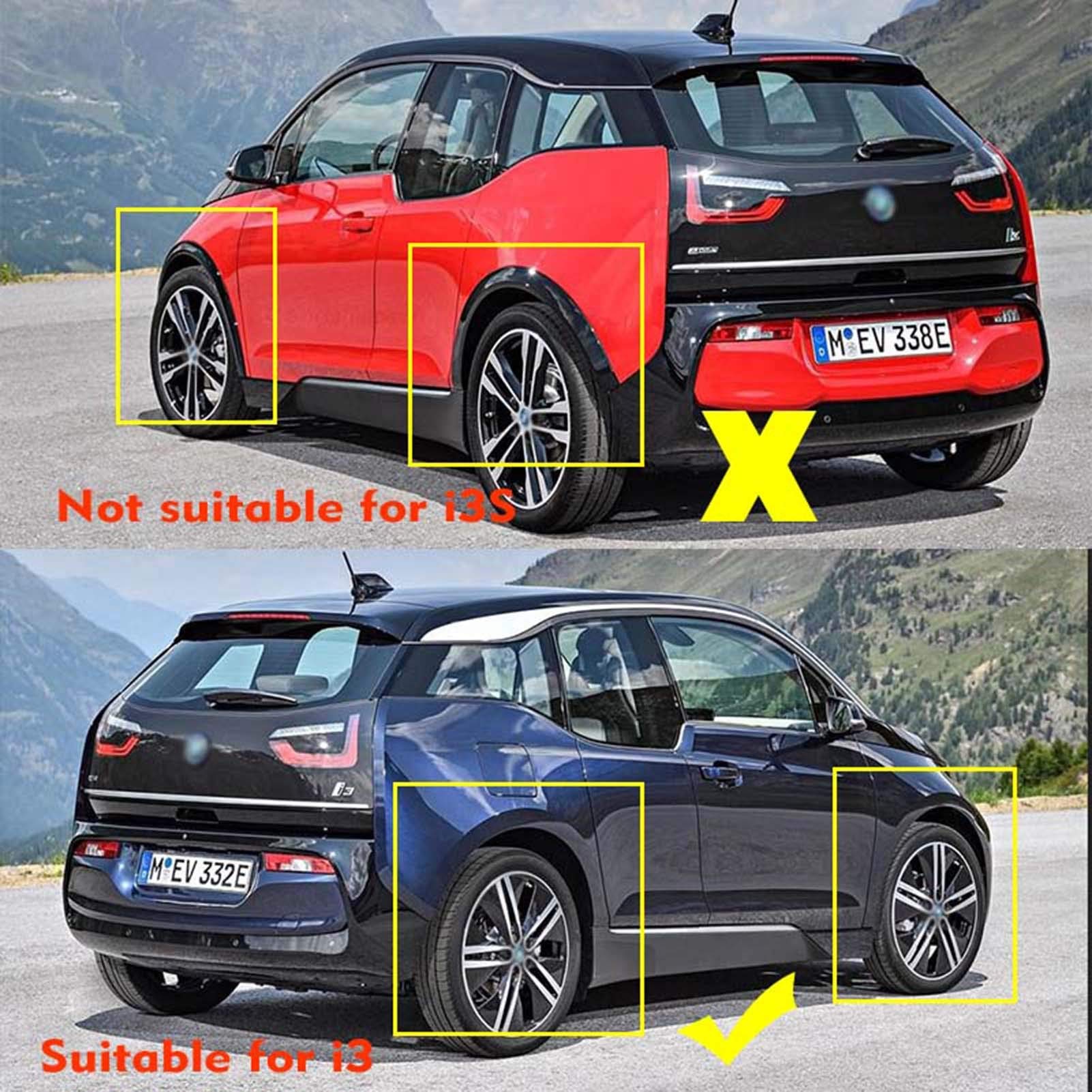 Auto Spatborden 4pc Set Voor Bmw I3 2013-2021 Gegoten Spatlappen Splash Guards Spatborden Spatbord Elektrische Styled Gegoten Auto Fakkels Vervanging Auto Spatschermen Flap
