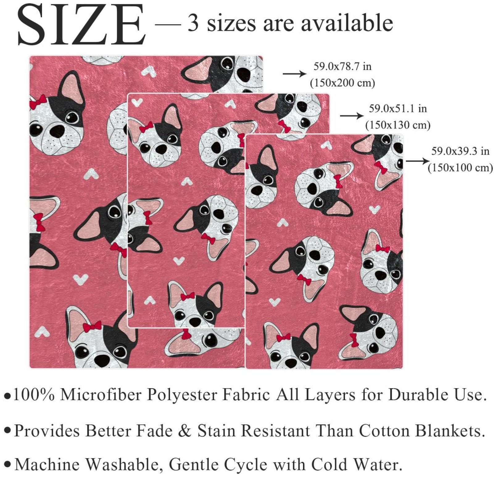 Couverture Polaire Chien Couverture Microfibre Chaude Et Douce Jeté De Canapé Couverture 150×200cm