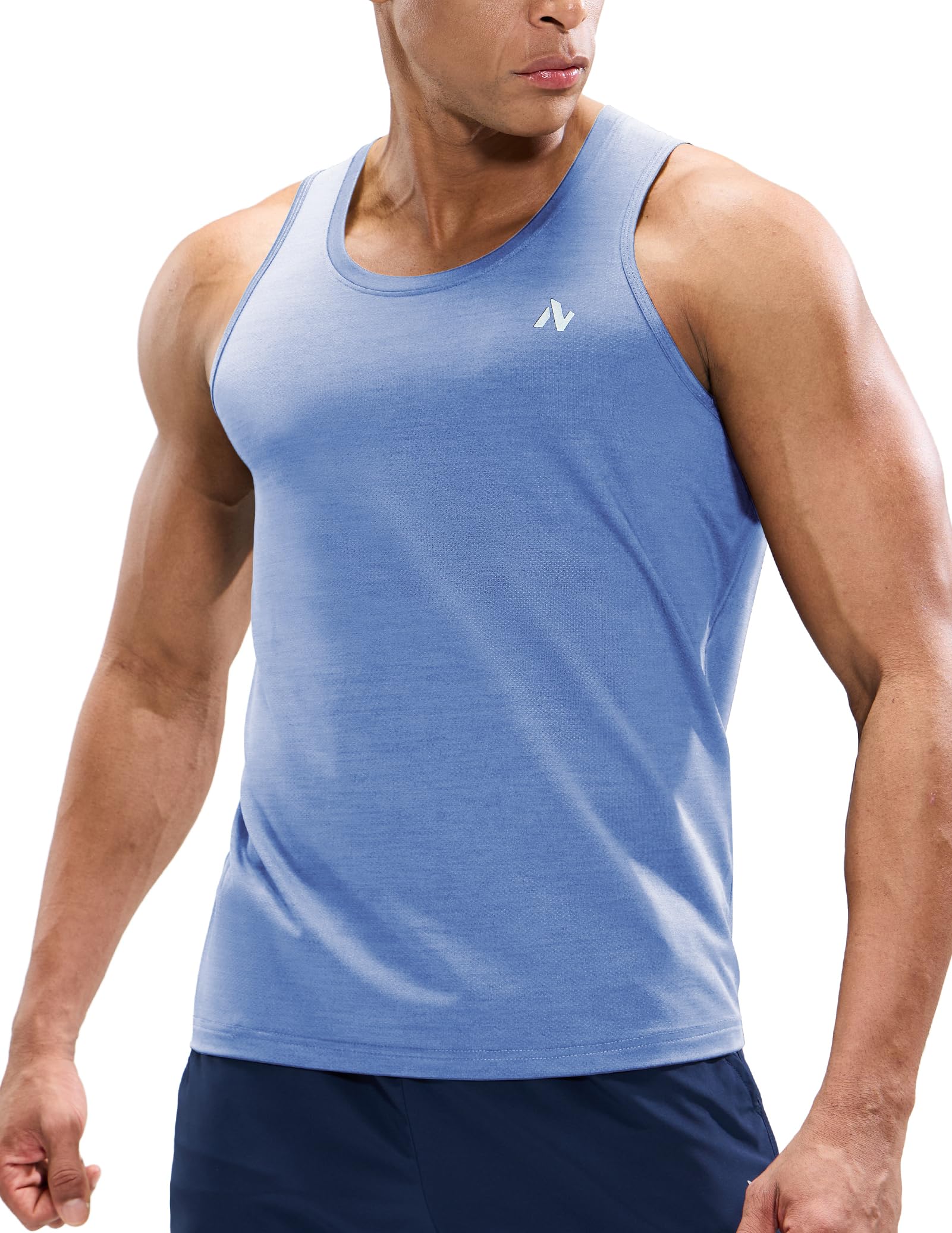 Nepest Mens Sleeveless Workout Running Tank Top Dry Fit Athletic Gym Sport Beach Muscle Bodybuilding Shirts