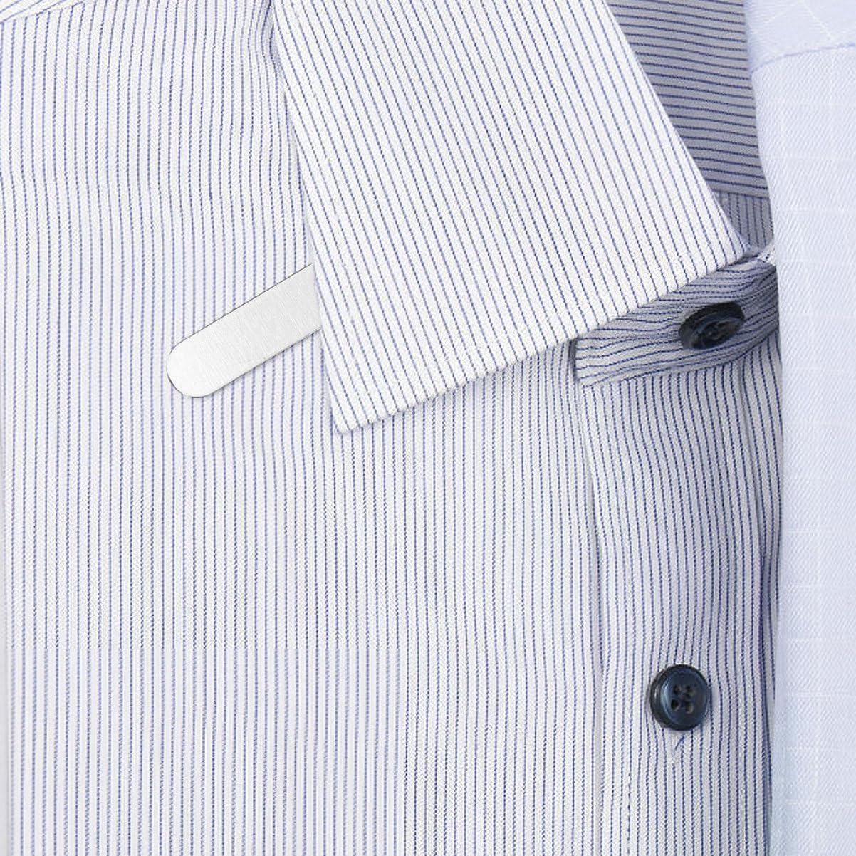 Yardwe 108pcs Stainless Steel Collar Stays for Men's Dress Shirts Support Inserts for Shirt Collars Convenient Storage Box Included for Formal Attire