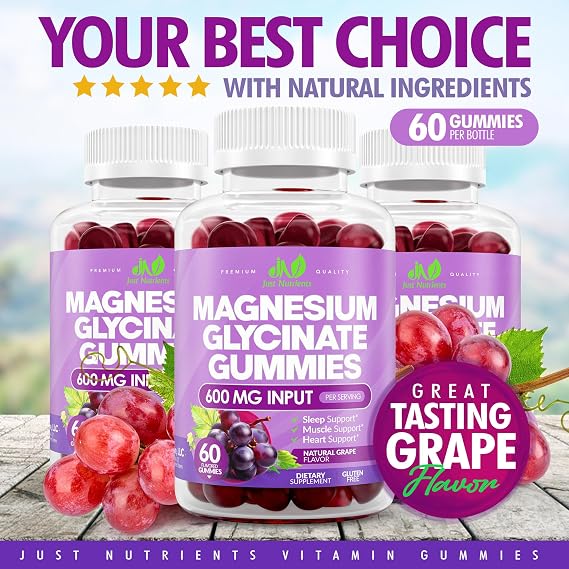 Magnesium Glycinate 600mg Gummies for Men & Women