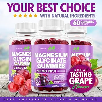 Magnesium Glycinate 600mg Gummies for Men & Women