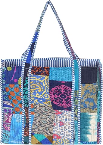 Marubhumi Women Lightweight Travel Bag Purse Cotton Shoulder Tote Bag For Shopping Grocery & Beach Bag