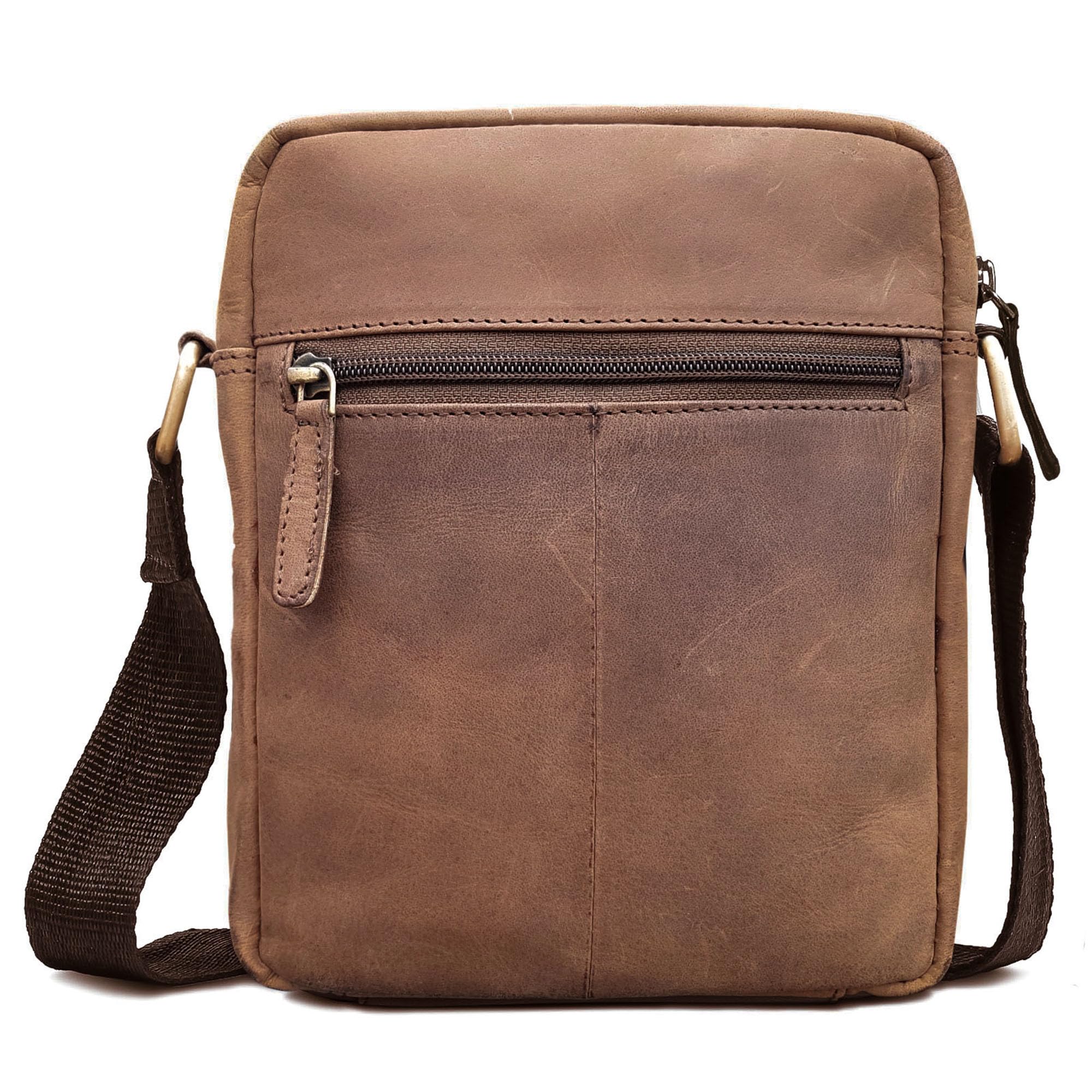 ROYALZ Borsello Tracolla Uomo Piccolo Borsa a Spalla vero Cuoio Vintage di Qualità Vera Pelle