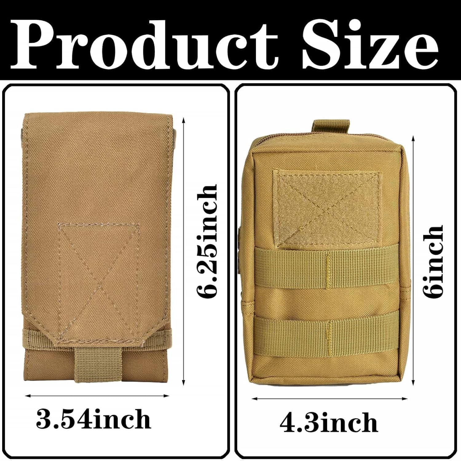 4 Pack Tactical Molle Pouches,Molle Backpack Attachments,Small Tactical Pouch for Backpack