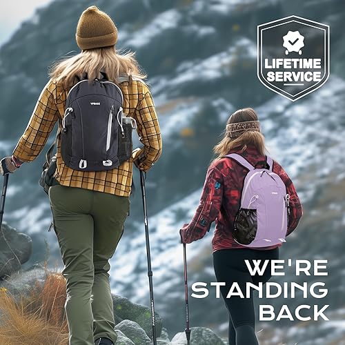 Miniatura 6 de Mochila de senderismo resistente al agua de 15L, mochila pequeña de viaje al aire libre, mochila ligera con bucles para herramientas