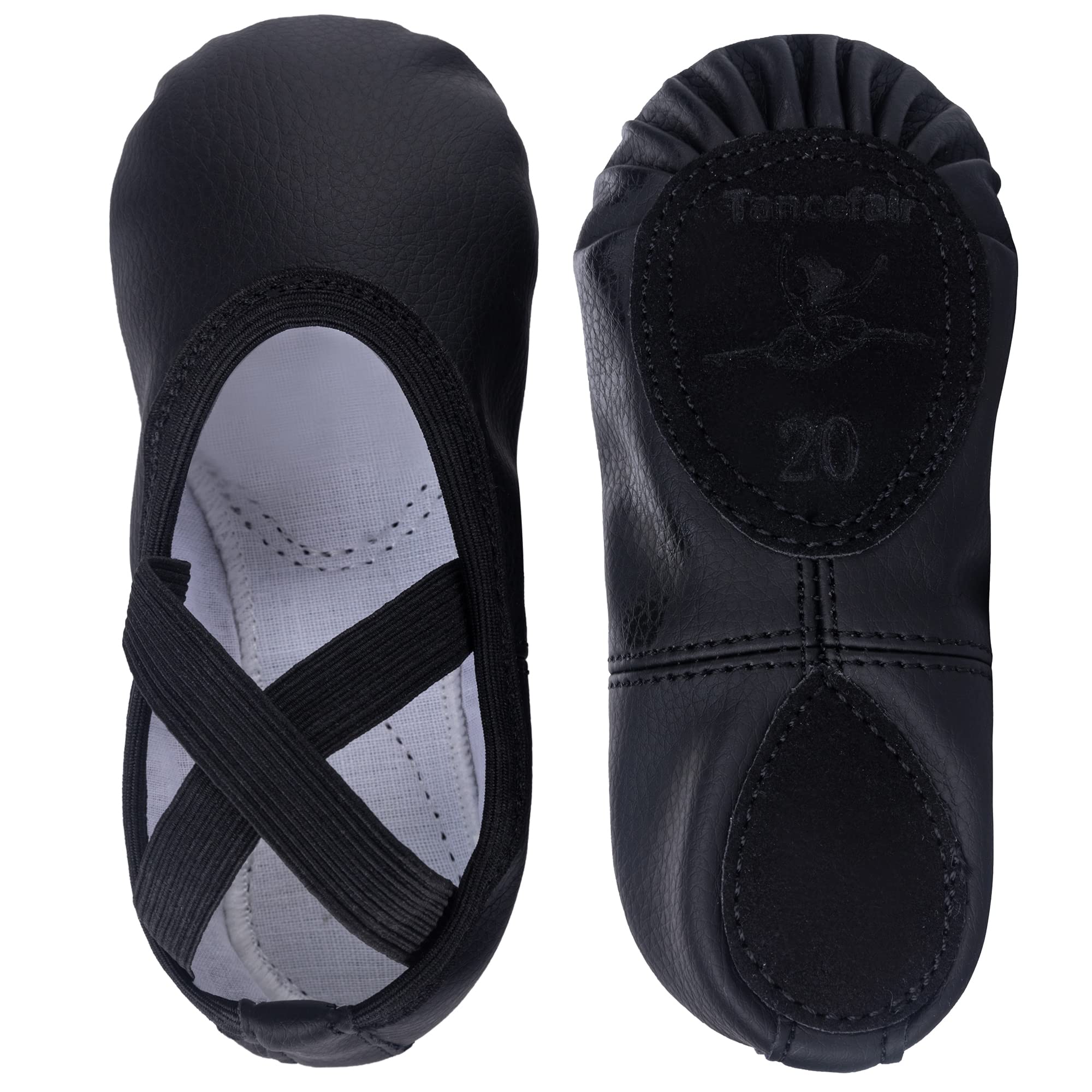 Buty baletowe, skórzane płaskie buty baletowe, buty do tańca baletowego, skórzane buty do tańca z dzieloną podeszwą dla dziewczynek, małych dzieci, kobiet