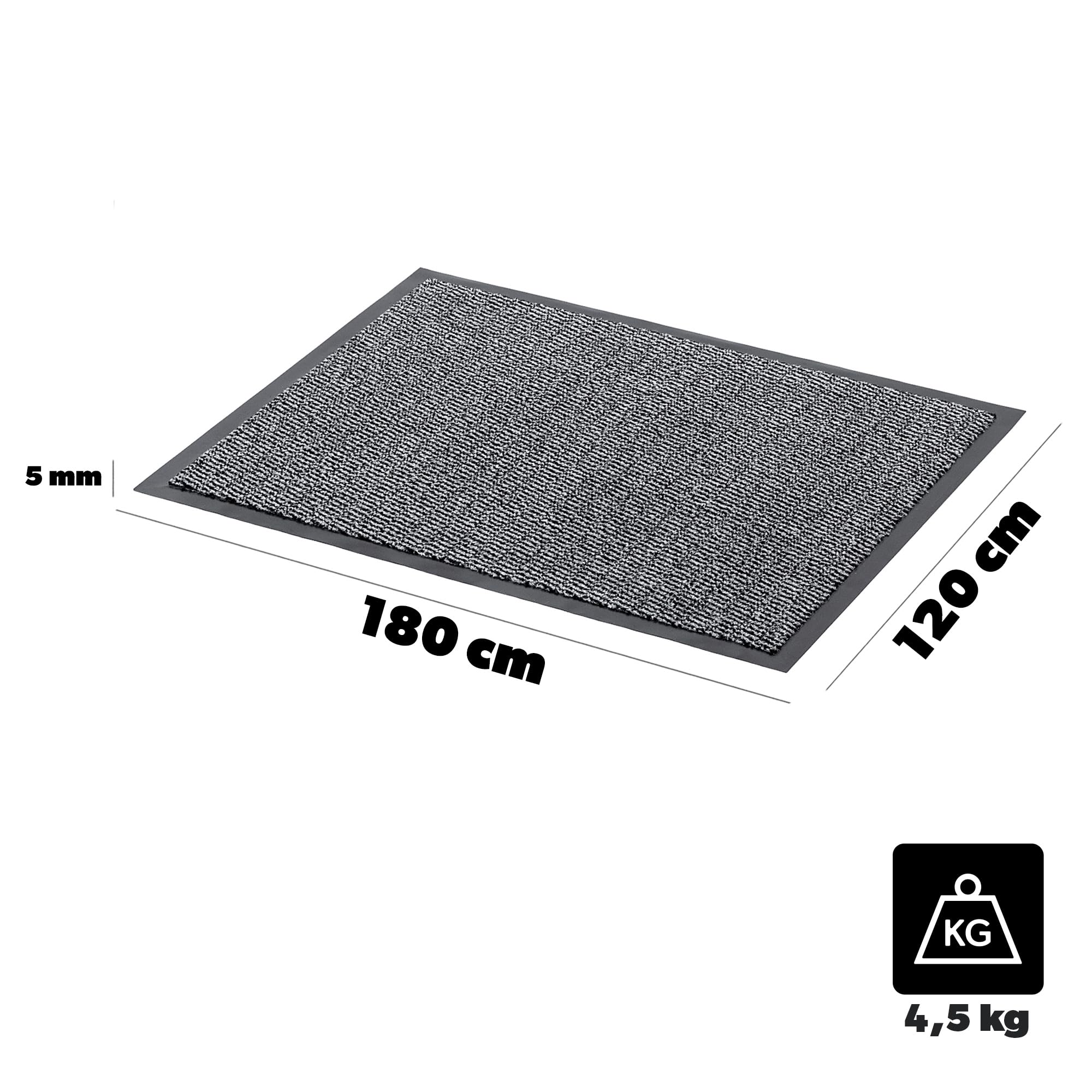 Rutschfeste Schmutzfangmatte Von KADAX – Für Innen & Außen, In Anthrazit (40x60 Cm)