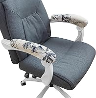 Vista 8 de FORCHEER Fundas para reposabrazos de silla de oficina, 2 piezas, de terciopelo, elásticas, color negro, para silla de juegos, computadora