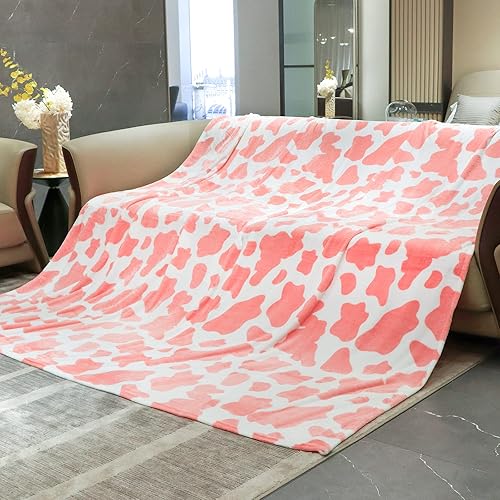 HSEEC Mantas y mantas de tamaño King, manta cálida de forro polar suave rosa para cama de 108 x 90 pulgadas