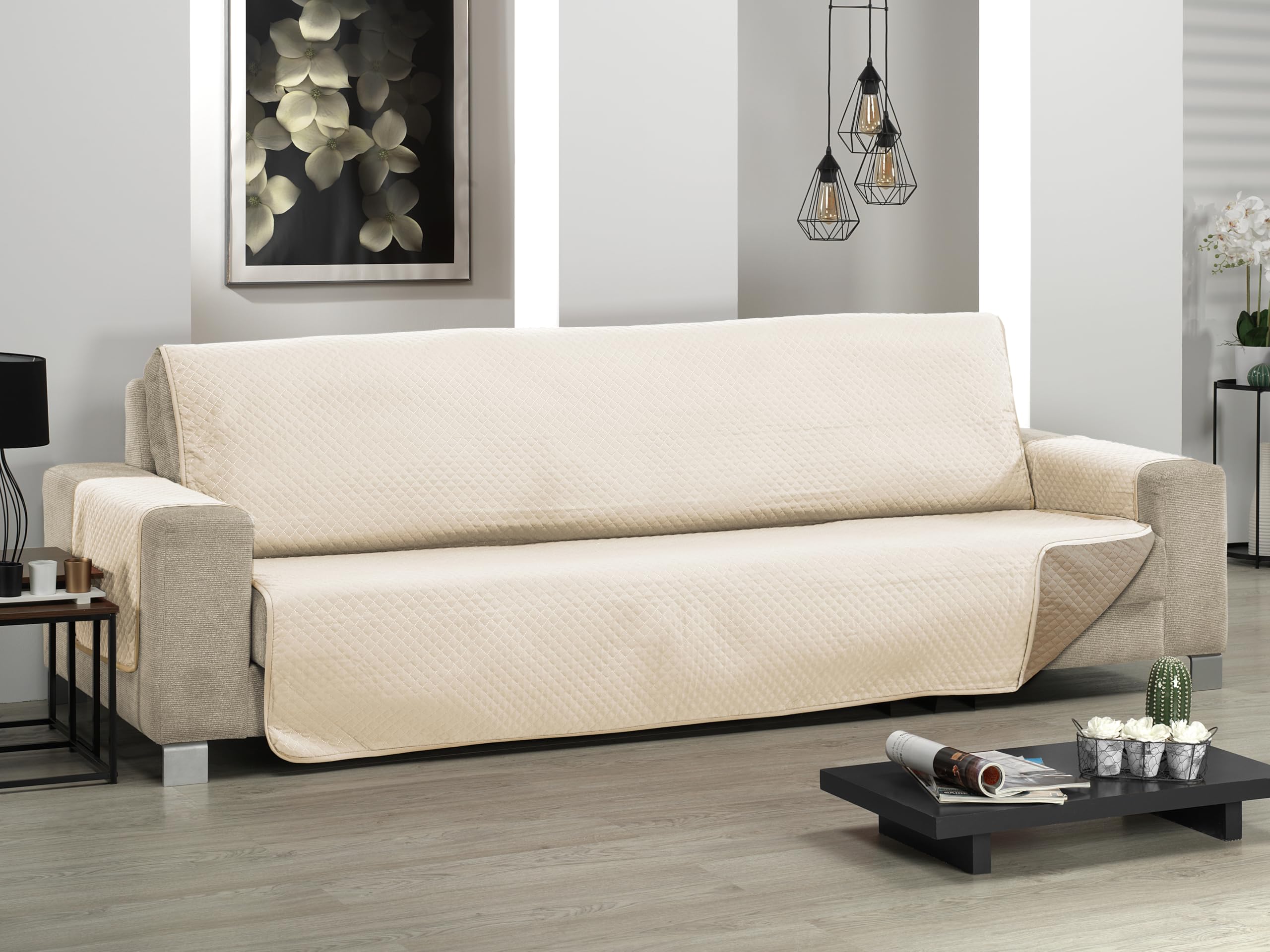 Martina Home Cubre Sofá Diamond 2 Plazas XL Beige/Cuero
