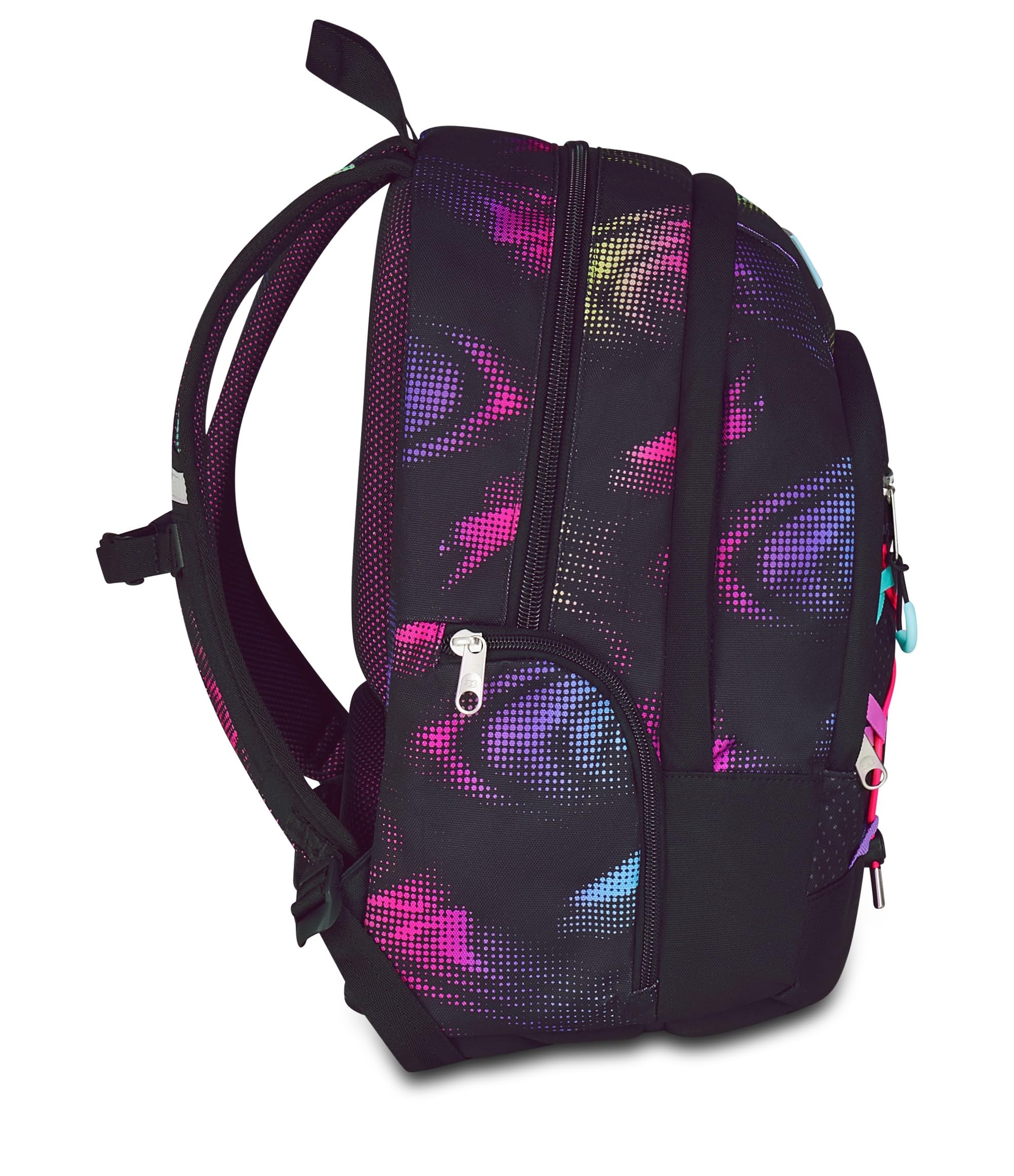 Seven Zaino Scuola Ergonomico Dual Plus, Nero Blu, Doppio Scomparto Da 31 L, Con Tasca Per Borraccia, Tasca Con Organizer e Nastro Torace, Scuola Media e Superiore, Zaino Ragazza