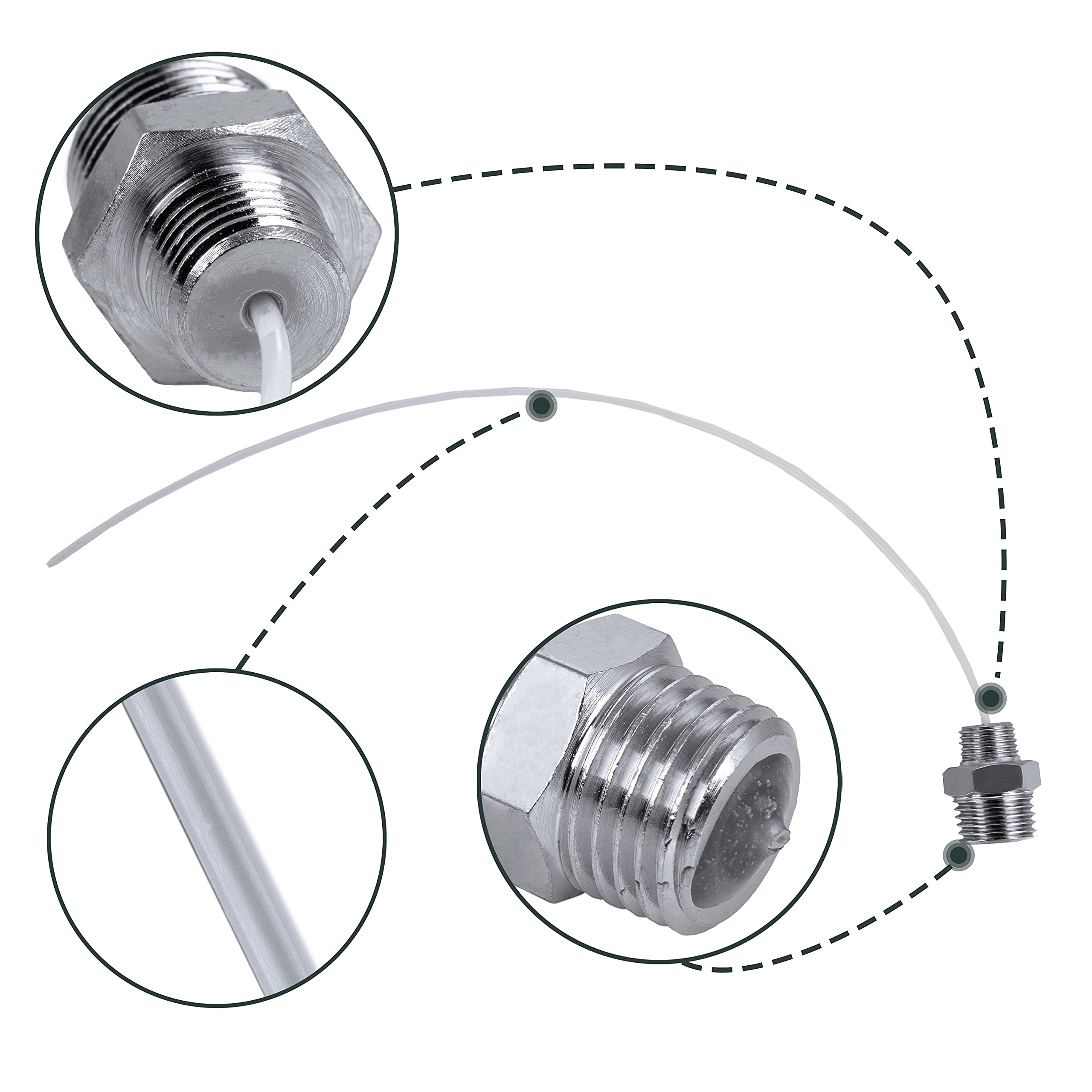 BenBow Tubo Interno Bianco - Pezzo di Ricambio per Pistola di Pulizia ad Aria compressa - duraturo & Compatibile con la Serie PRO