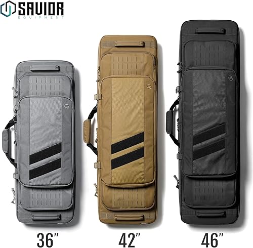 Miniatura 6 de Savior Equipment Specialist Series Tactical Double Long Gun Bag Case Backpack 4 Pistol Handgun Storage, Lockable Zippers, Padded Drag Handles,