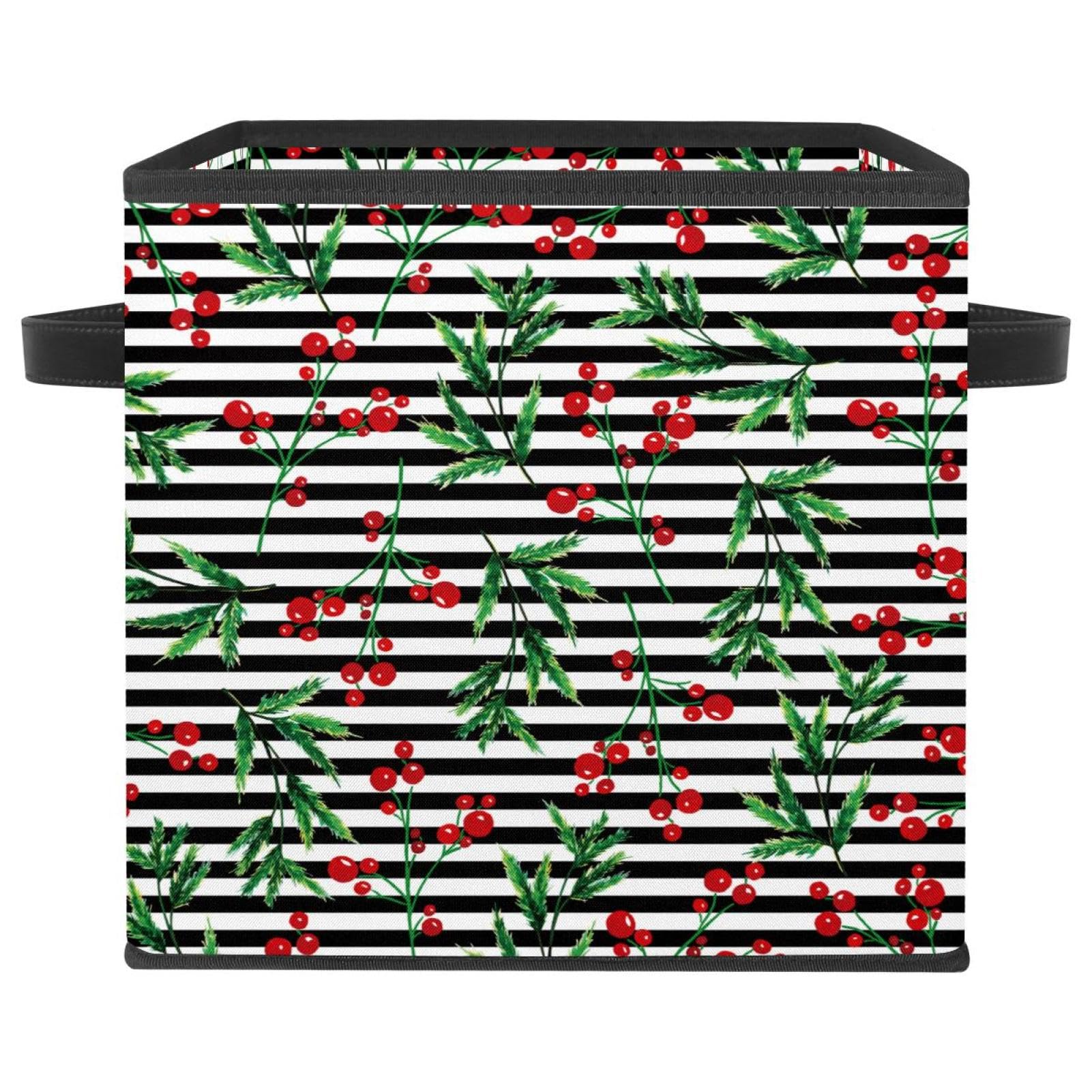 Cube de rangement rayé noir et blanc pour organiser la chambre et les jouets