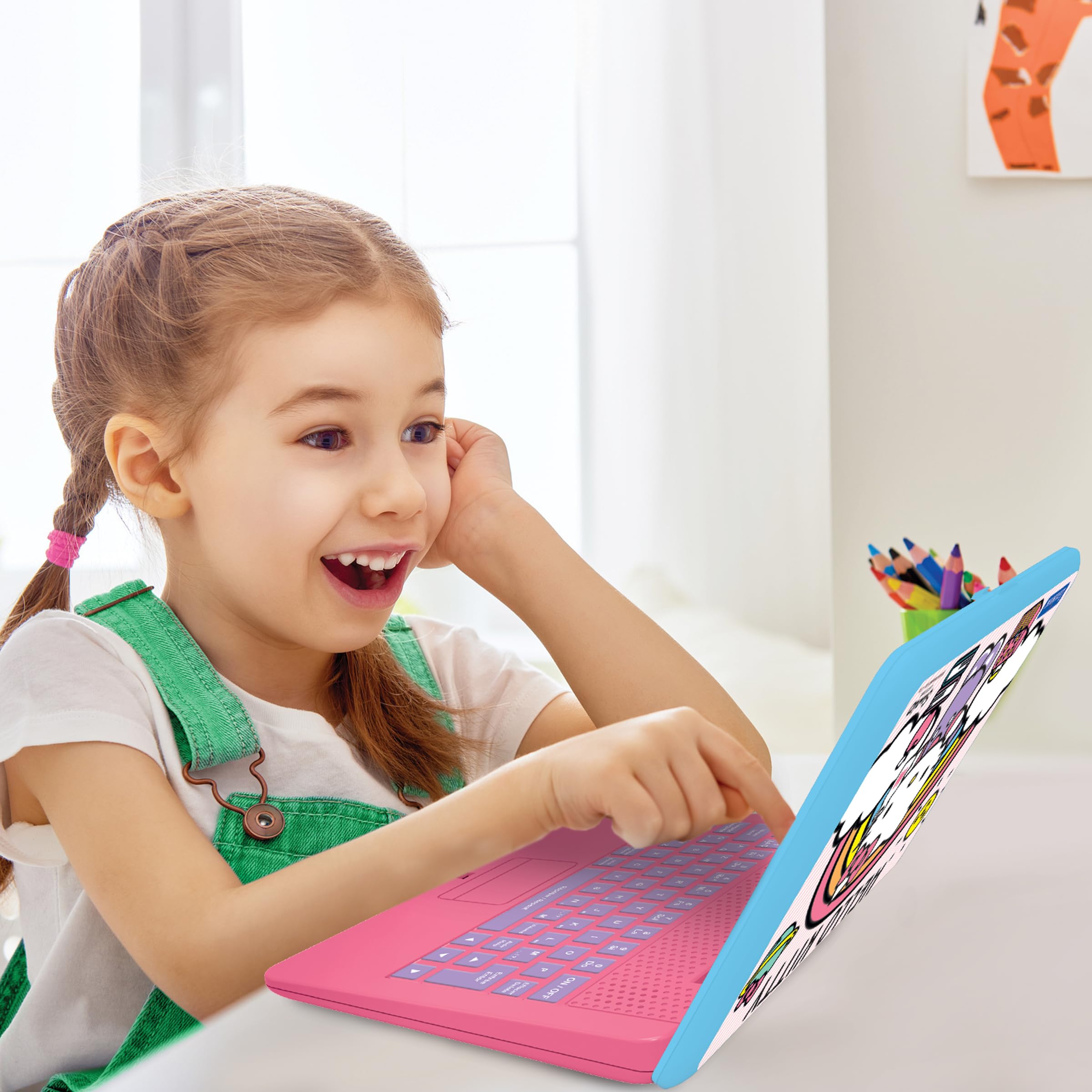 LEXIBOOK, Hello Kitty, Bilingual Educational Laptop with 170 activities English/French, JC599HKi1LXB, Pink, 18 x 24 x 3.6 cm - Image 3