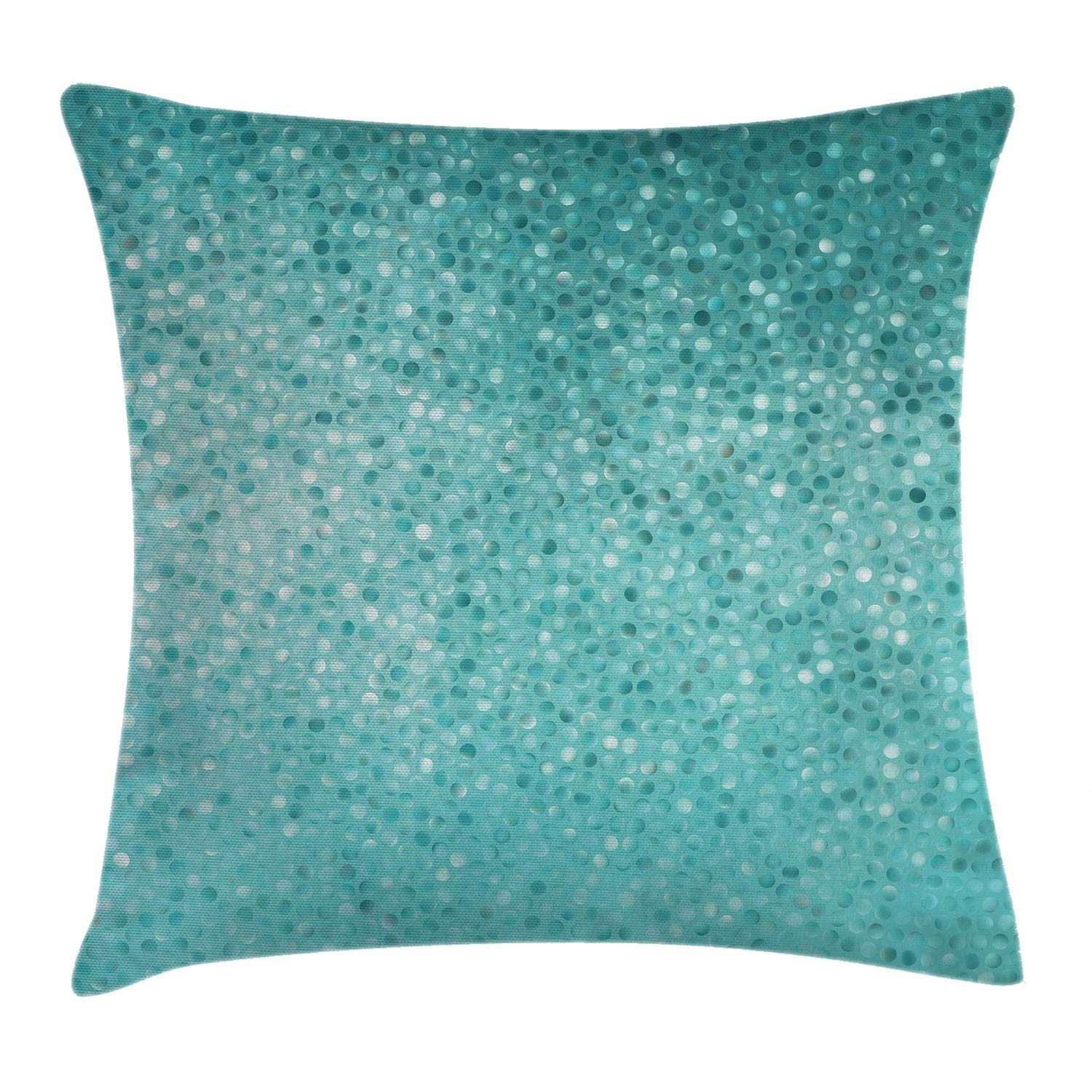 Ambesonne Turquoise Throw Pillow Cushion Cover Small Dot Tiles Shape Simple  Creative Look Decorative Square Accent Pillow Case for Marine Yatch
