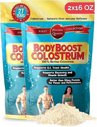Vista 19 de BodyBoost Calostro entero, polvo de calostro 100% bovino, refuerzo inmunológico con inmunoglobulina y lactoferrina, calostro alimentado con pasto