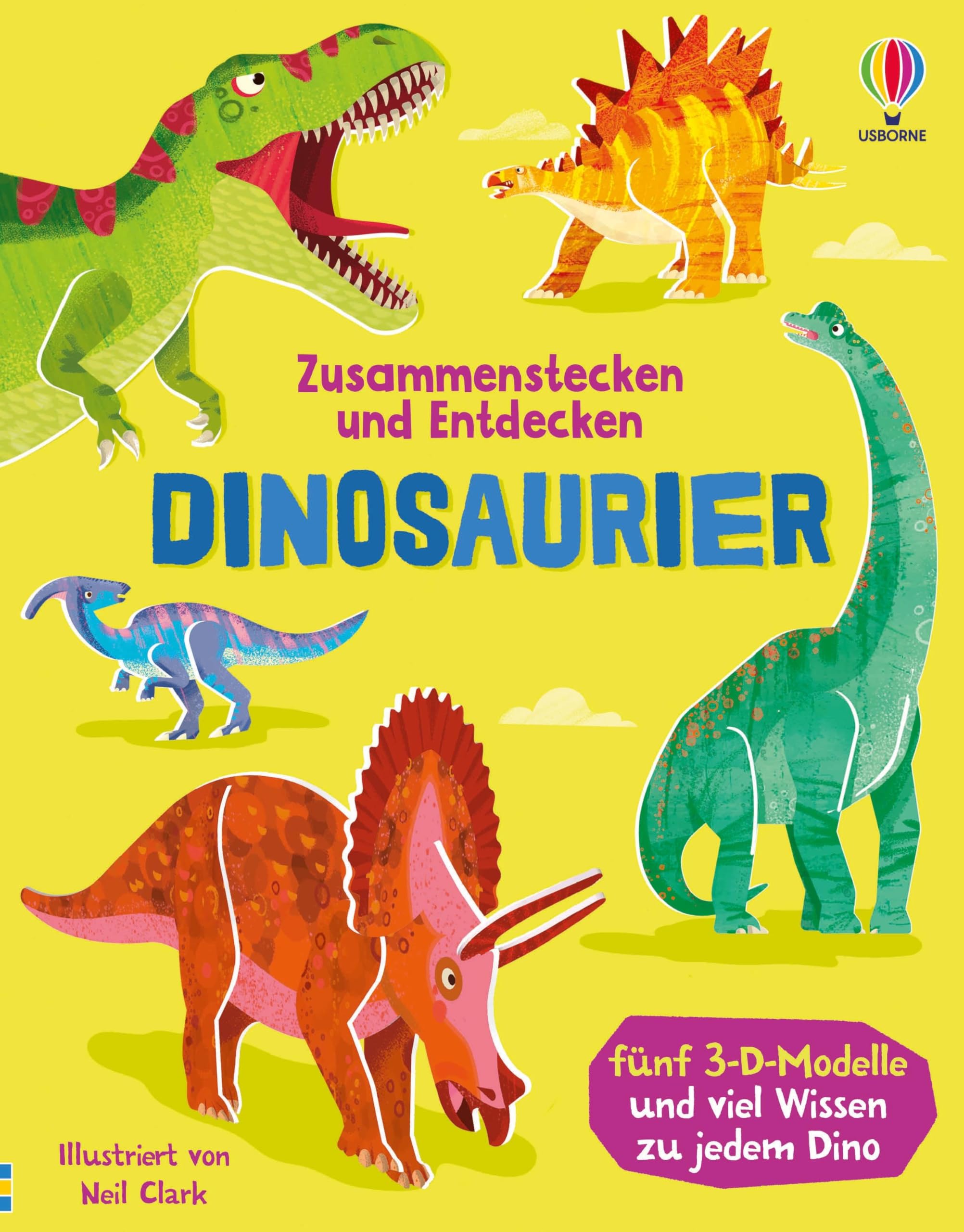 Zusammenstecken und Entdecken: Dinosaurier: Buch mit fünf 3-D-Modellen und viel Wissen zu jedem Dino – für Kinder ab 4 Jahren