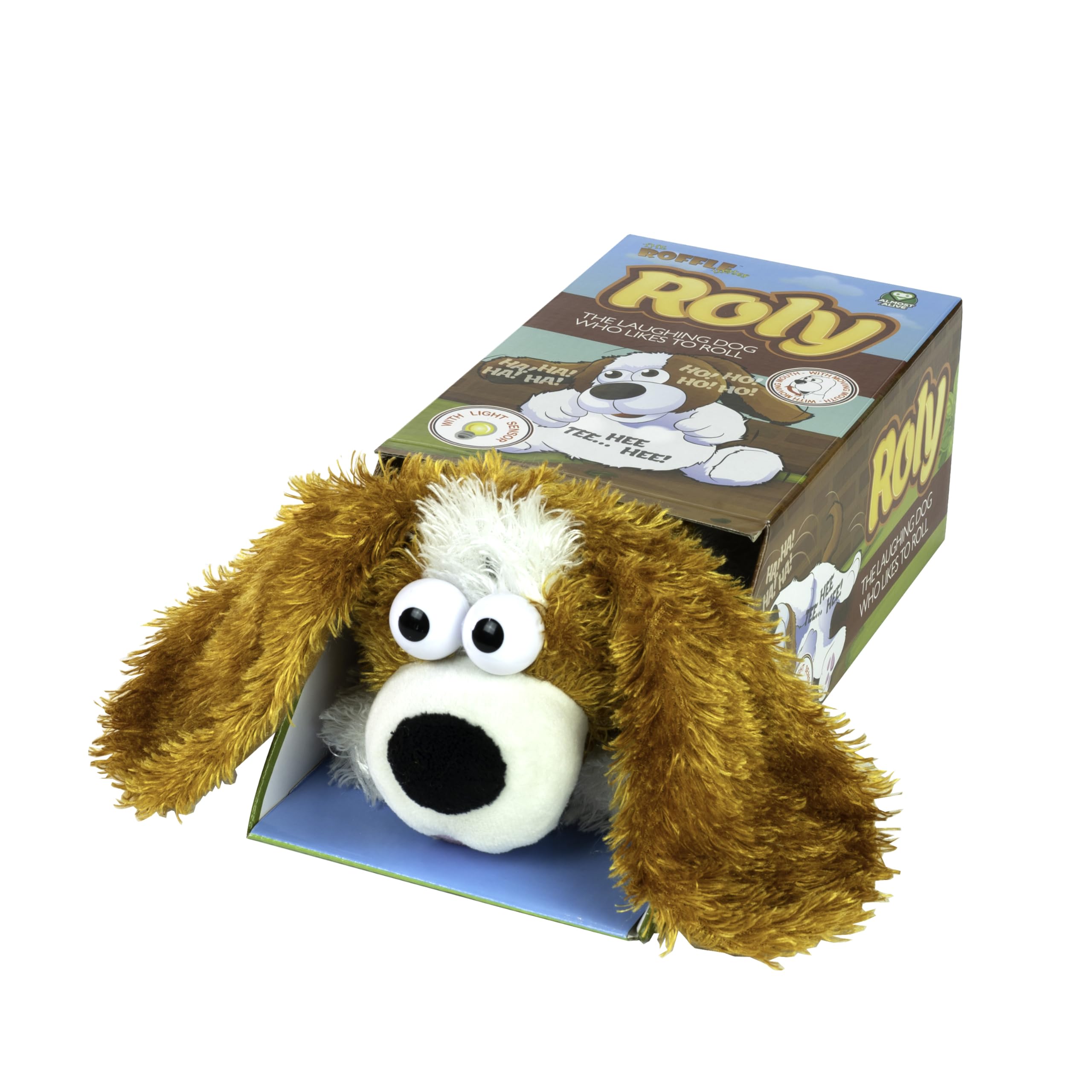 Funtime Gifts Roly The LAUGHING DOG – Motion-Activated Rolling Toy