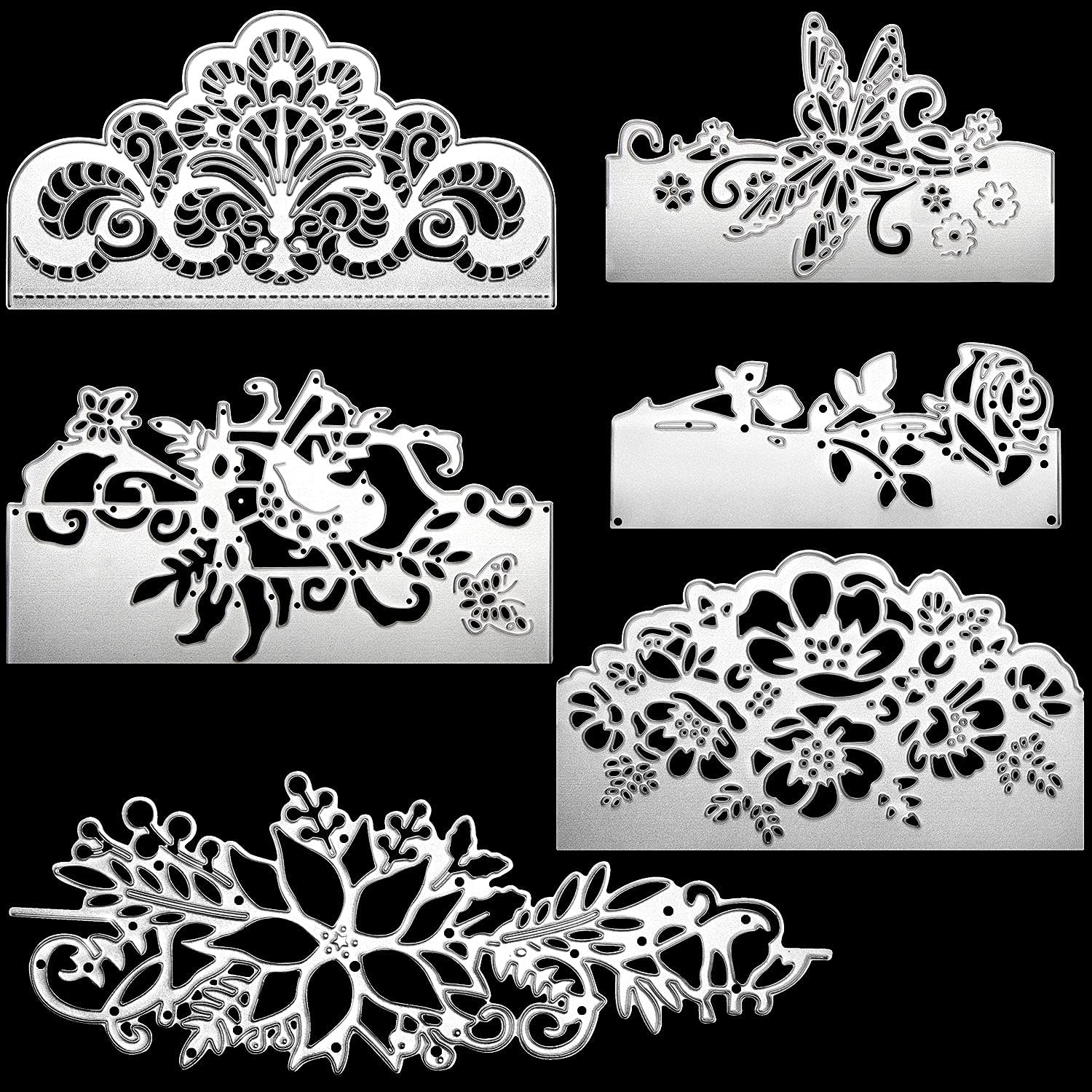 2 Pcs Metal Die Cuts Set,DIY Scrapbooking Artist Wedding
