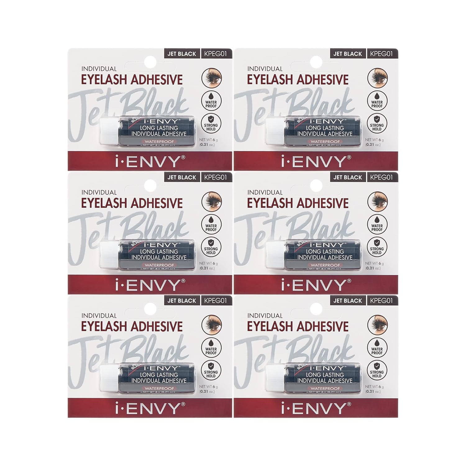 KISS iENVY Individual Cluster Semi-Permanent Lash Glue, Strong Hold Long-Lasting Waterproof, Easy to Use, Latex Free, Perfect for Sensitive Eyes (Jet Black) (3 Pack) KISS iENVY Individual Cluster Semi-Permanent Lash Glue, Strong Hold Long-Lasting Waterproof, Easy to Use, Latex Free, Perfect for Sensitive Eyes (Jet Black) (3 Pack)