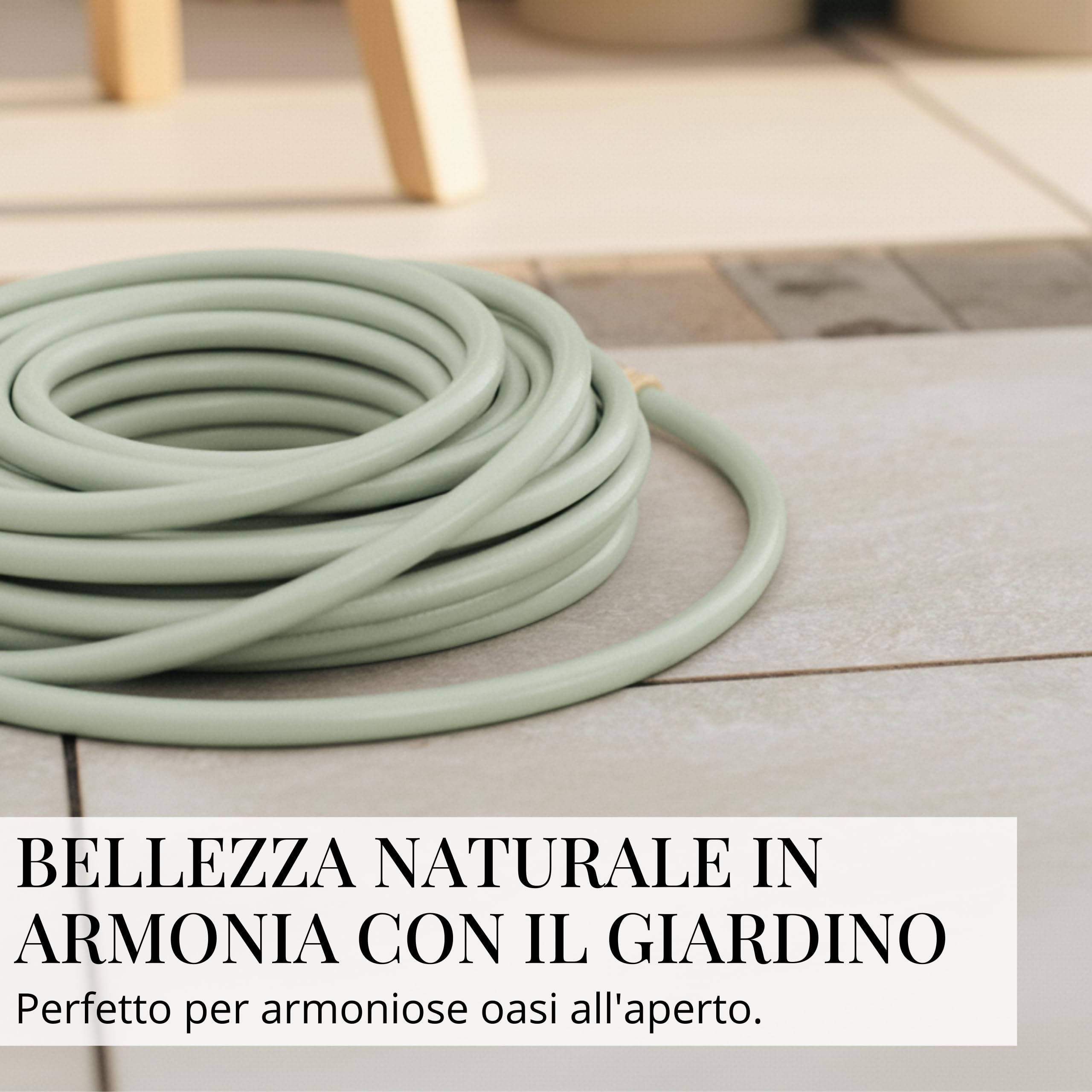 LIVLIG Tubo da Giardino 20m Design – Tubo Irrigazione Flessibile, 60% Riciclato, Resistente UV, Anti-Torsione, 1/2 Pollice, Verde