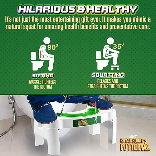 Miniatura 2 de Gagster Royal Squat Putter - Juego de inodoro de minigolf - Artículos de baño para hombres - Juegos de orinal plegables para adultos - Ideas de