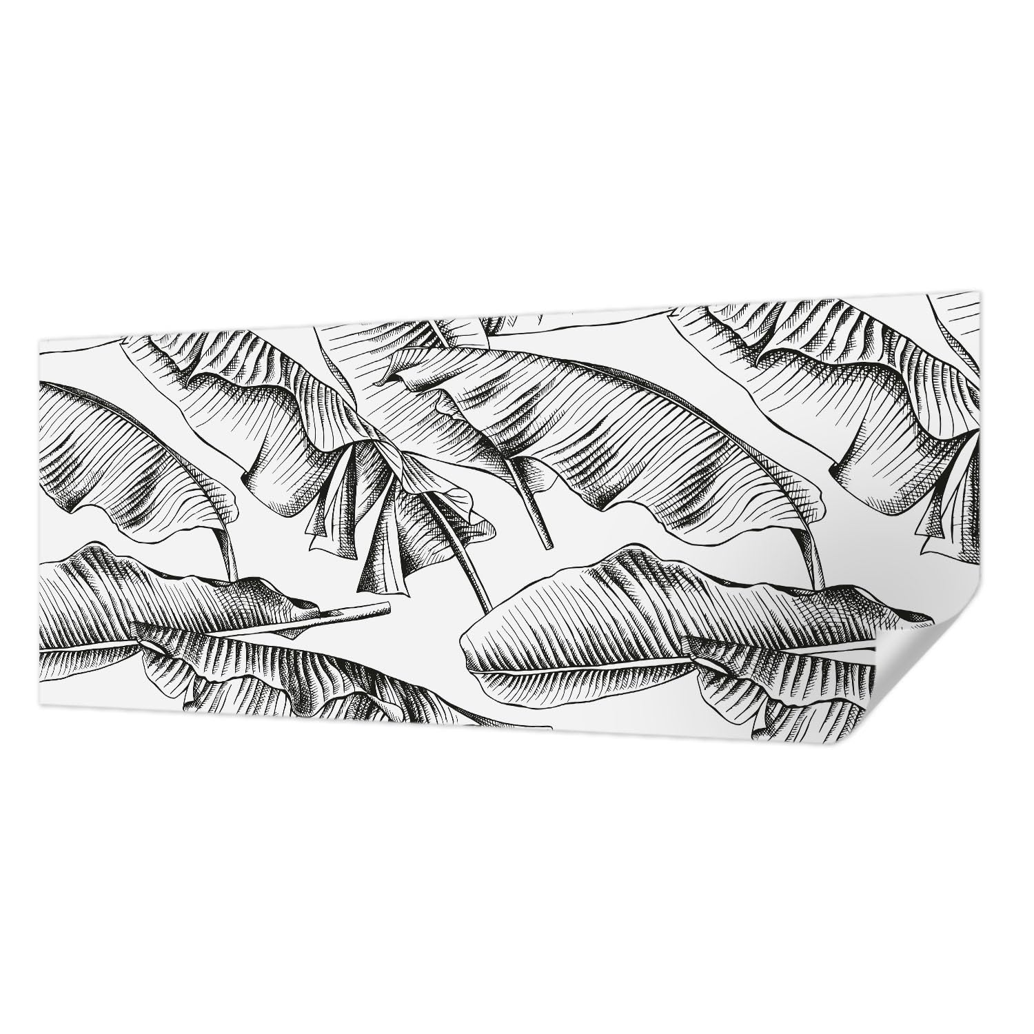 Carta da Parati Fotomurali Adesiva 250x104 cm Decorazione della Parete Montaggio Murale Antimacchia per Soggiorno e Camera da letto Stampa di Alta Qualità Autoadesiva - Foglie di banano