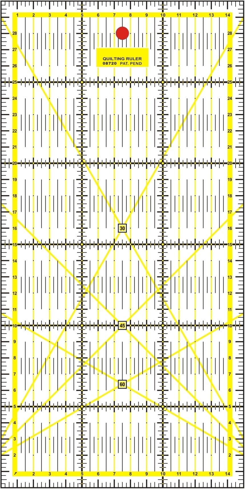 Quilting Patchwork Ruler Craft - Square/Rectangle - Imperial/Metric - Various (30cm x 15cm)