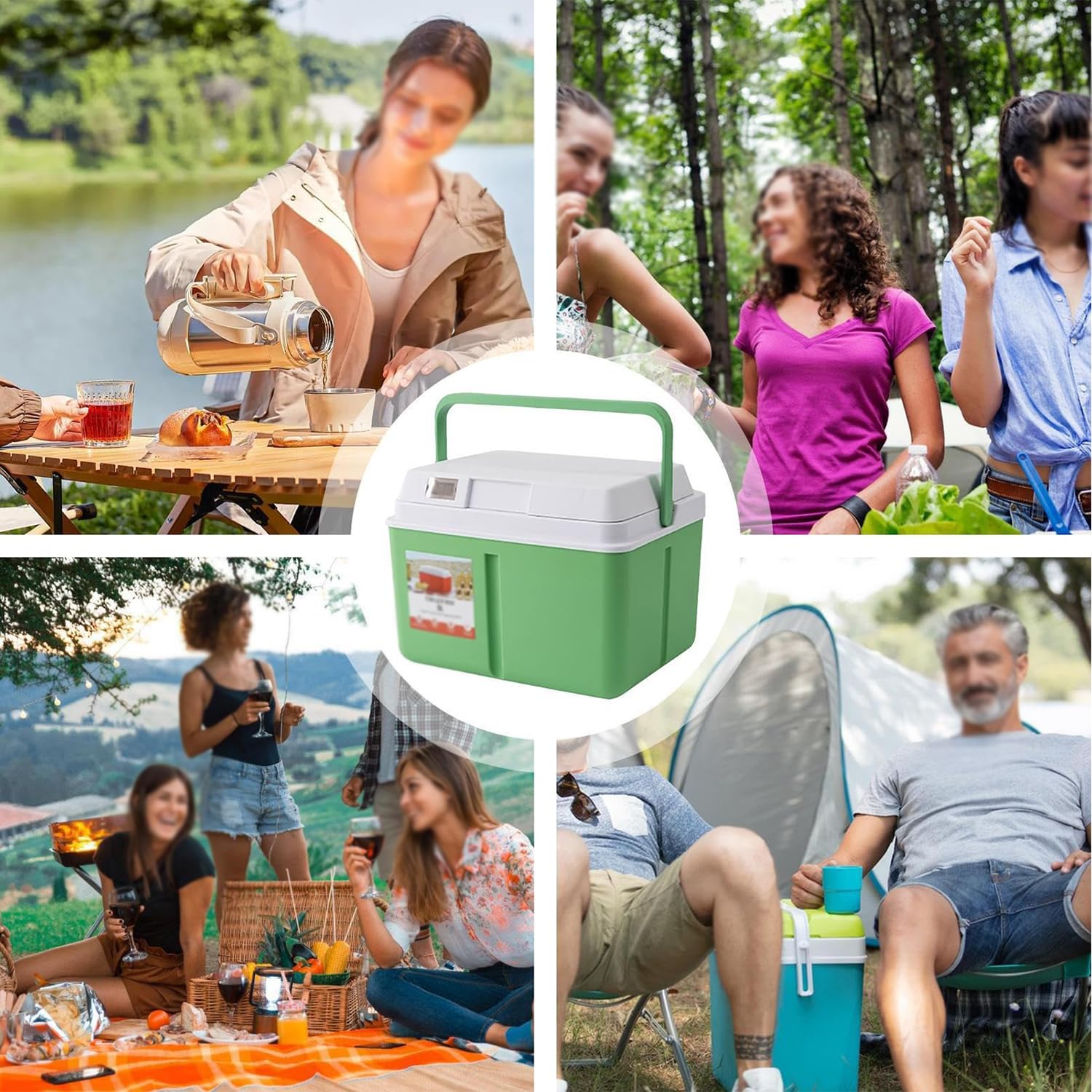 Mini Glaciere Sac A Dos Isotherme Glaciere Rigide Sac Isotherme Livraison GlacièRe avec Affichage De La TempéRature GlacièRe De Camping Portable 13L