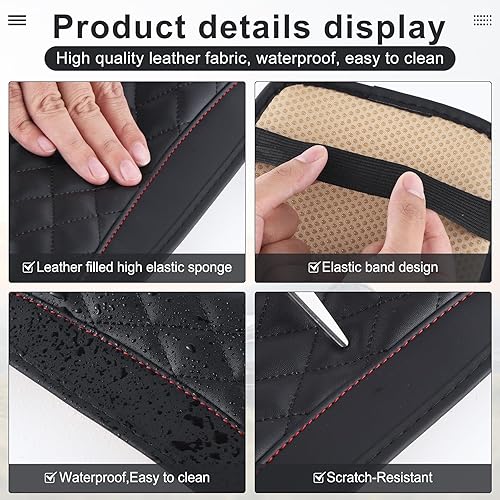 Miniatura 4 de Amiss Cojín universal para consola central de automóvil, funda universal impermeable para caja de asiento de reposabrazos de automóvil, accesorios