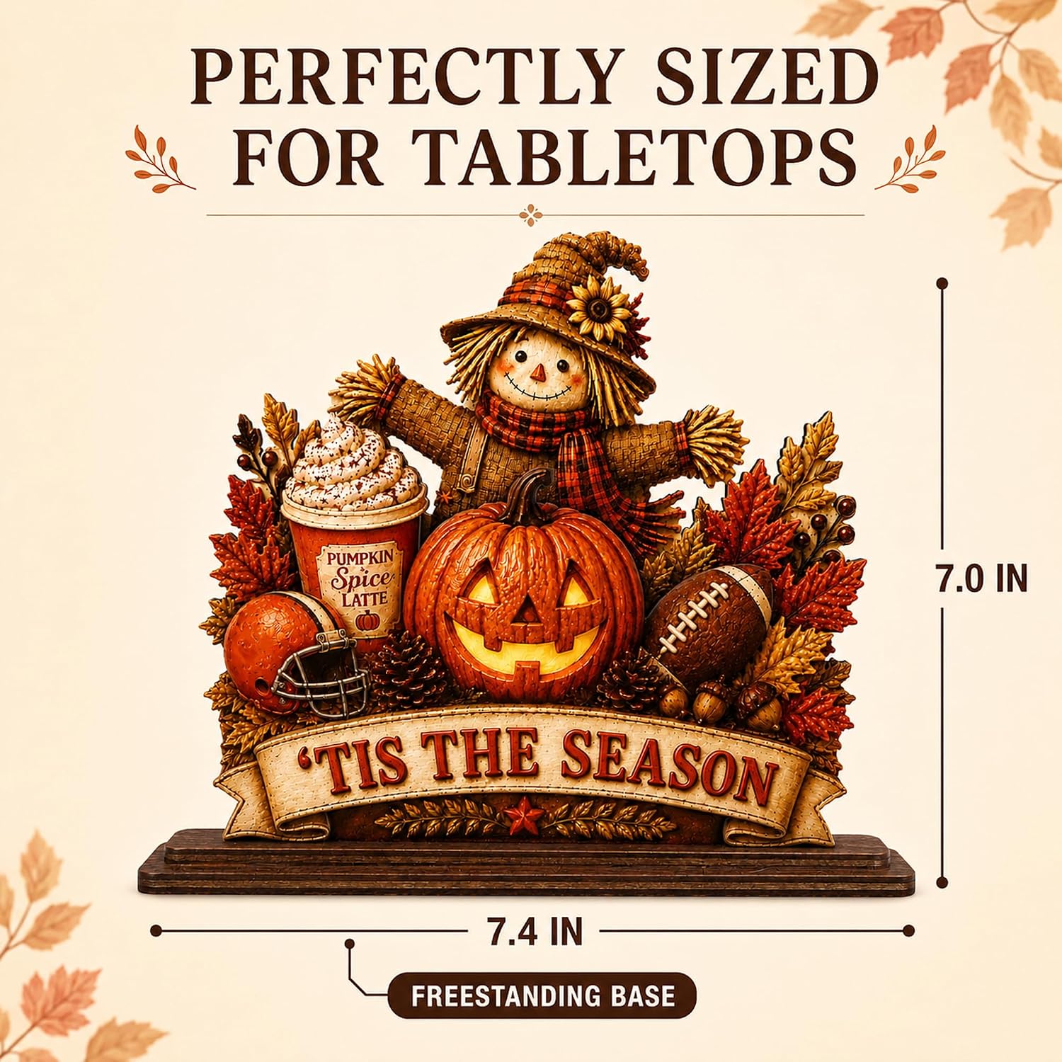 Tis The Season Wood Sign Fall Wall Shelf Decor, Fall Halloween Decorations