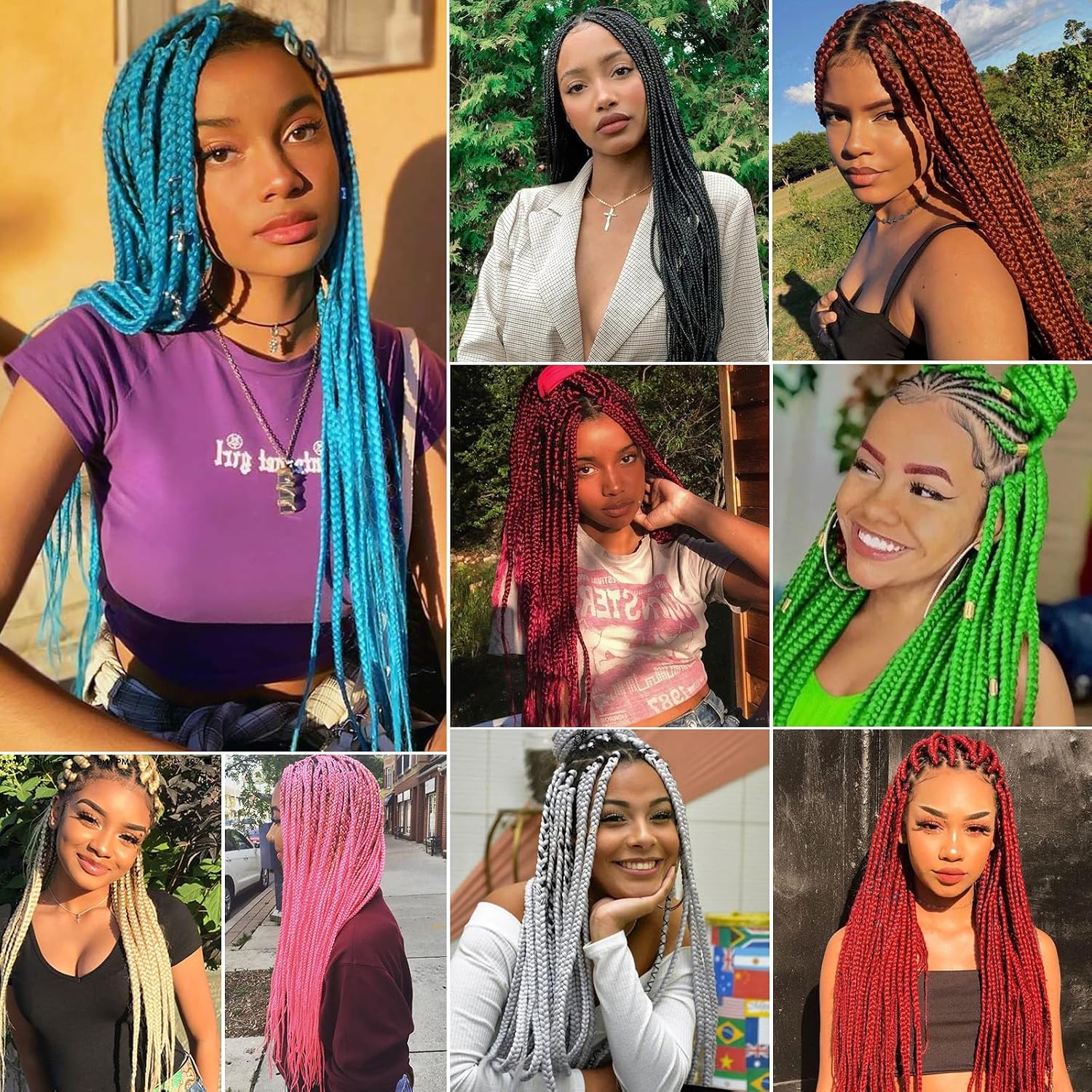 Braiding Hair Pre Stretched 16 Inch 3 Packs, Grey Pre stretched Braiding Hair for Professional Braiding Hair Extensions, Hot Water Setting Yaki Texture Synthetic Hair