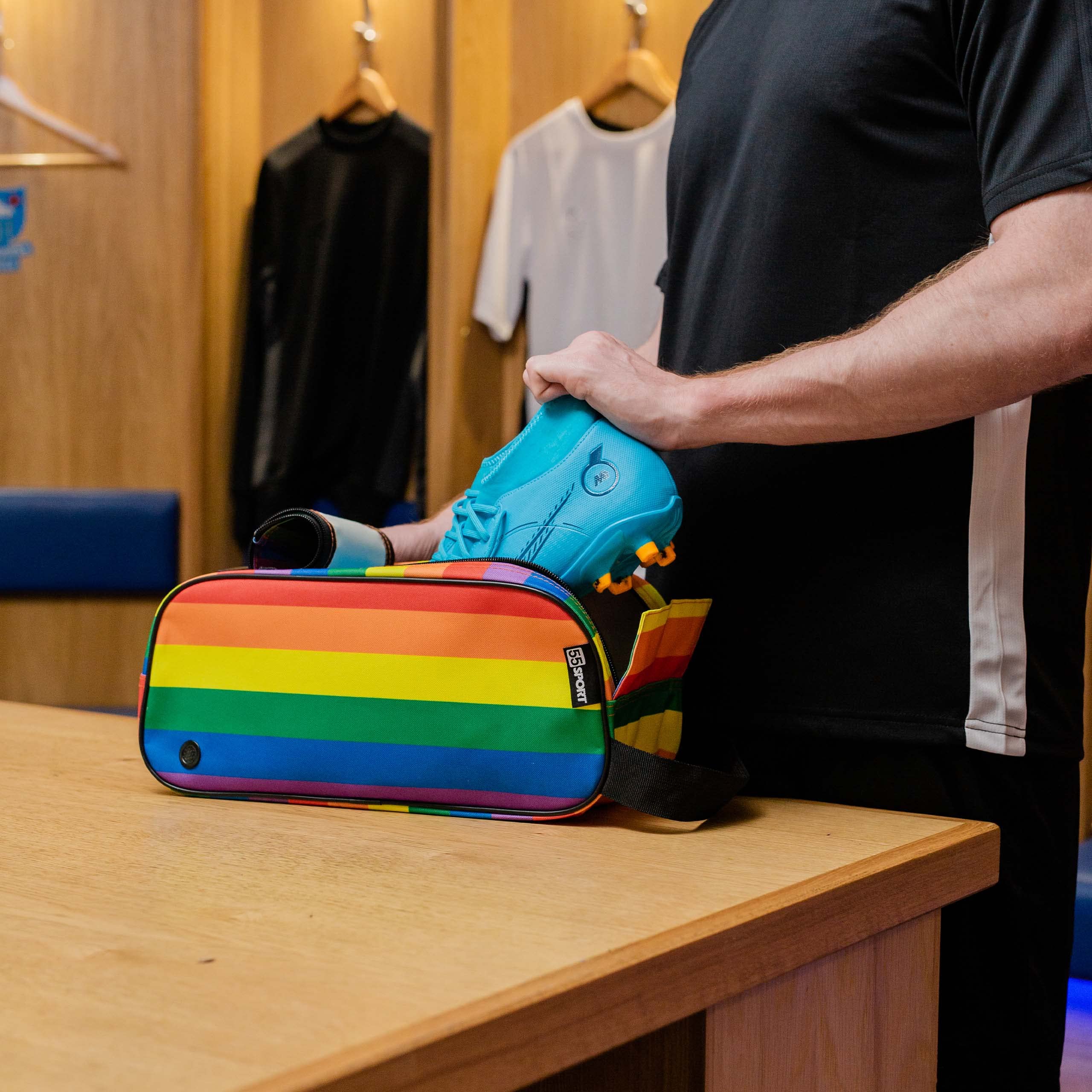 55 Sport Classic Football Boot and Shoe Bag - Rainbow - Image 3