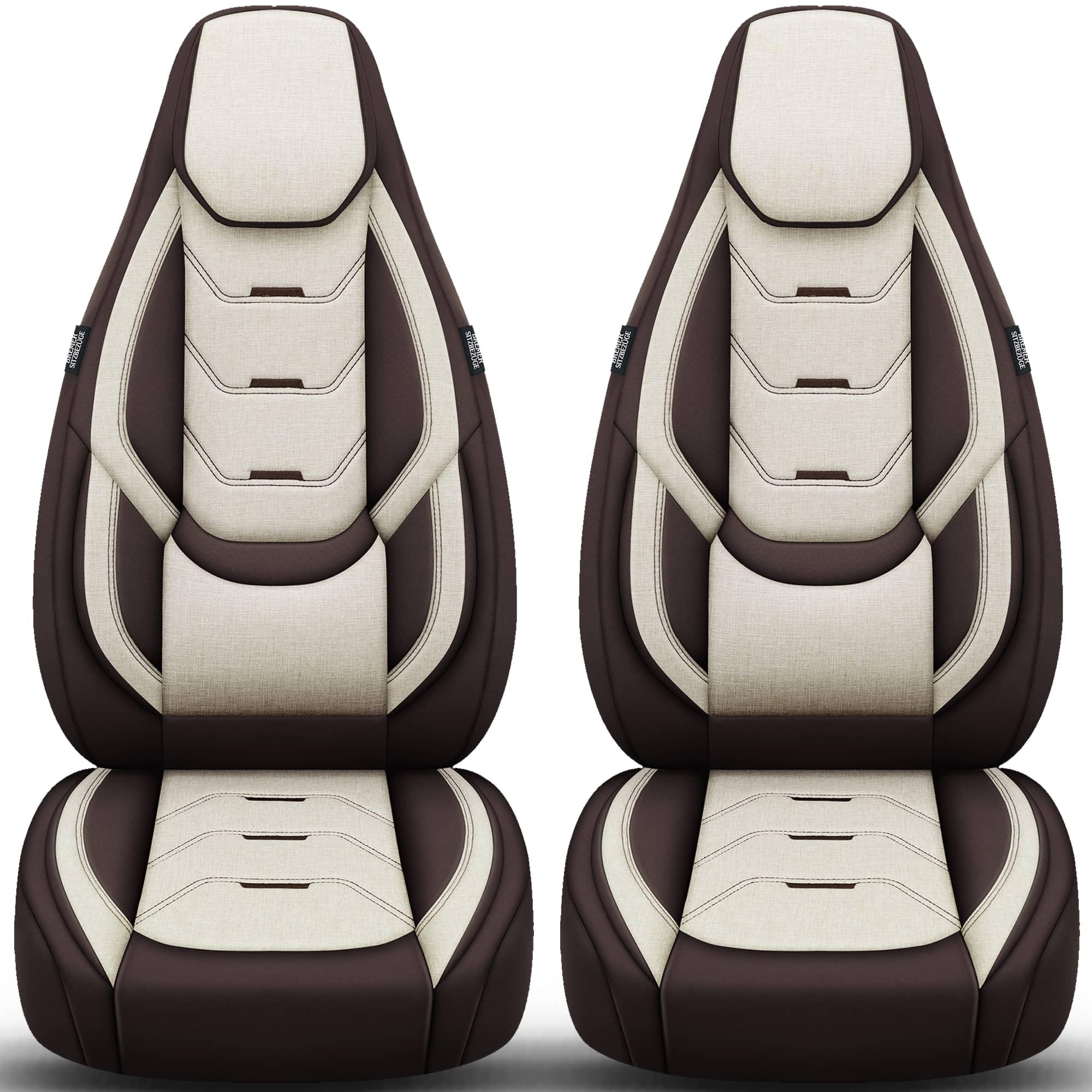 BREMER Autositzbezüge für Fiat Ducato Jumper Boxer H10, braun/beige, Set