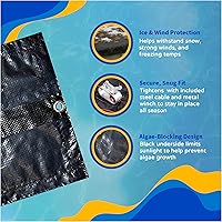 Vista 5 de Cubierta 8 oval de invierno para alberca elevada, Azul marino oscuro