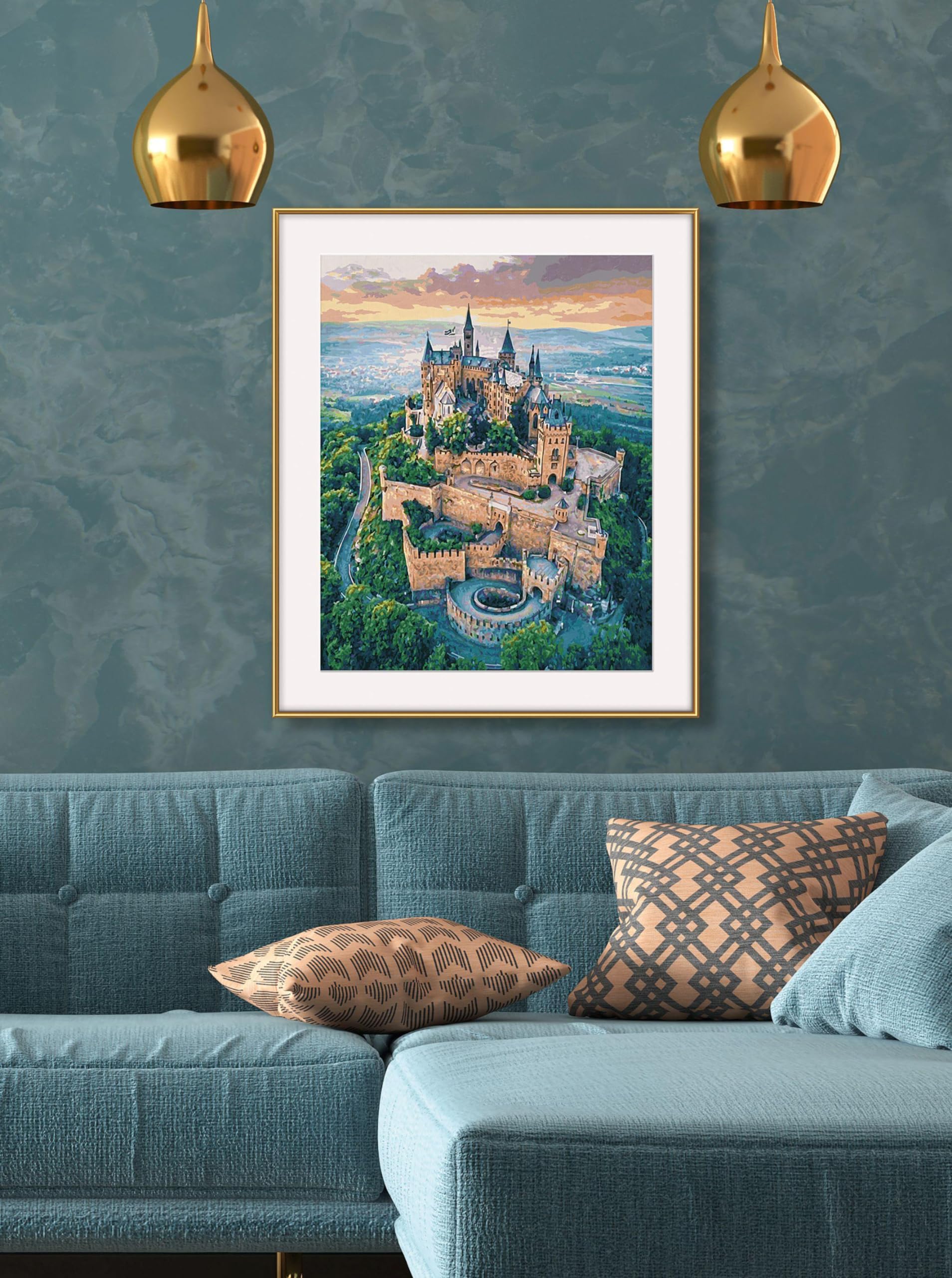 Schipper 609130882 - Dipingere con i Numeri, Burg Hohenzollern, Pittura per Adulti, pennelli e Colori acrilici, 40 x 50 cm