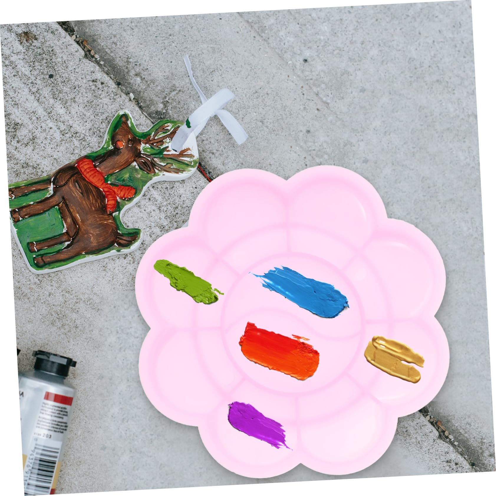 BEBEMOKO Plastic Palette Set 100pcs Pigment Trays for Art Students Professional Artists