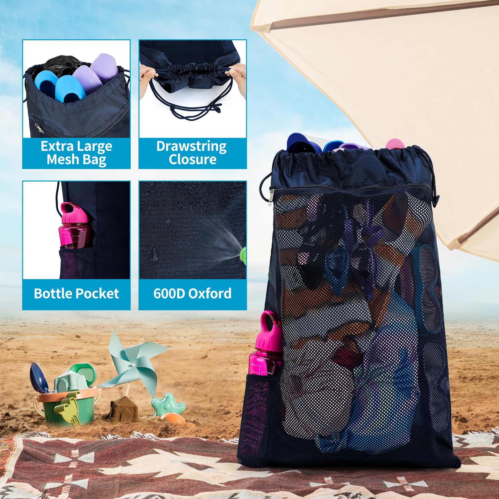 Sac En Maille Avec Cordon De Serrage Pour équipement De Sport