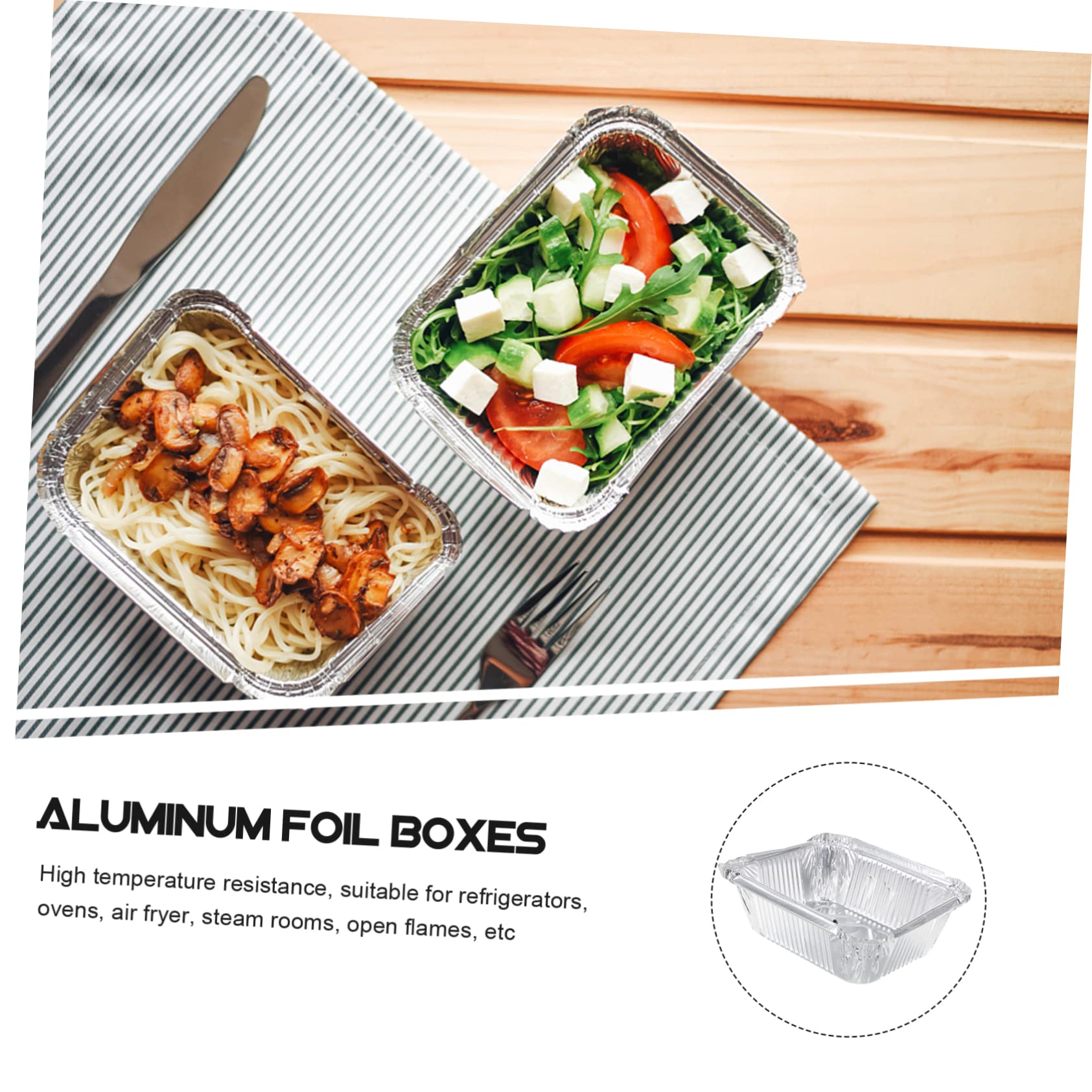 30kawałki Aluminiowe Pojemniki Do Grillowania Wodoodporne Talerze Jedzenie Piknik i Bbq Kompatybilne z Piekarnikiem i Frytkownicą Funkcjonalne i Praktyczne