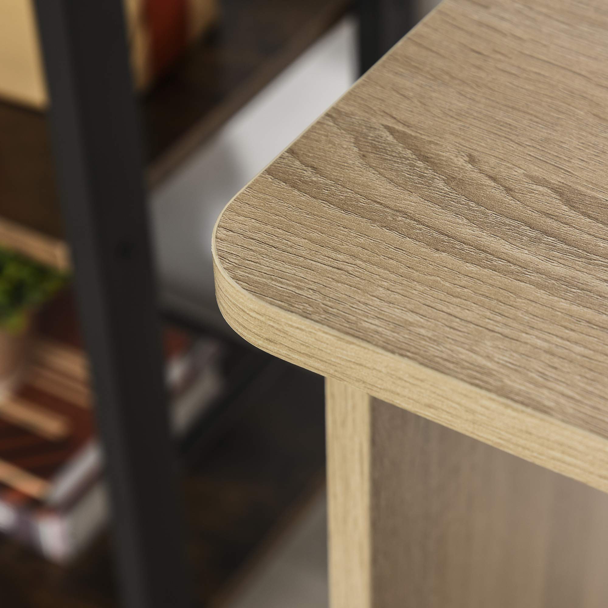 HOMCOM Mesa de Escritorio 2 en 1 con Estante 3 Niveles 100x55x74 cm Madera | Gran Superficie, Espacio Almacenaje Amplio, Mesa de Oficina, Dormitorio, Estudio