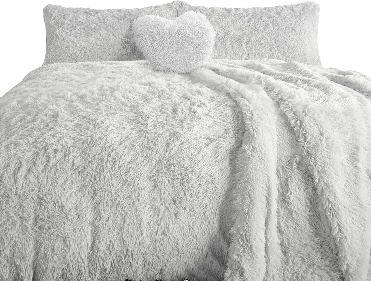 TEXTILER Teddy Fleece Duvet Set SingleCream Teddy Bear Bedding Sets