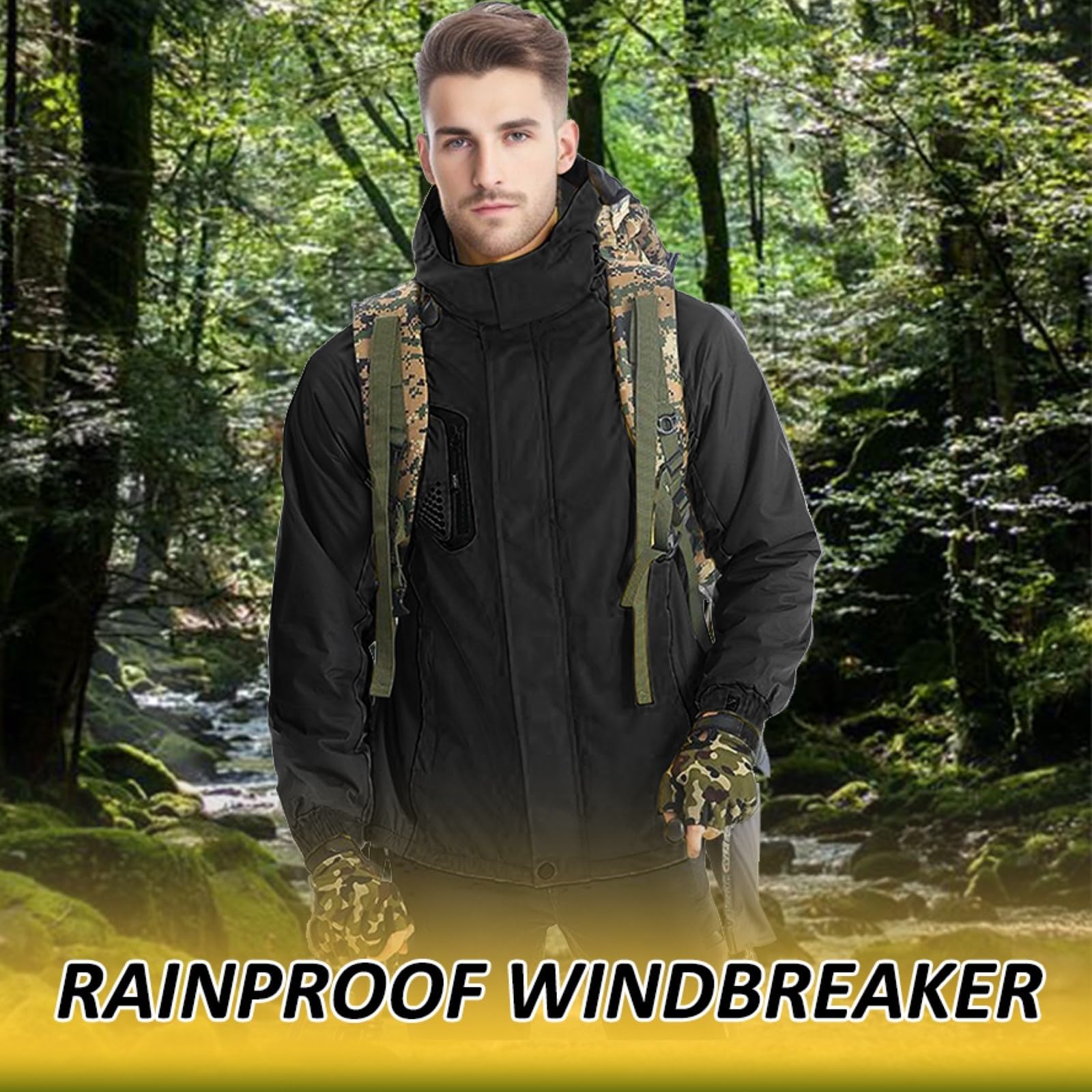 Generisch Leichte Steppjacke Damen Herrenjacke, farblich abgestimmt, mit, winddicht, mehrere Taschen, multifunktionale Paarjacke