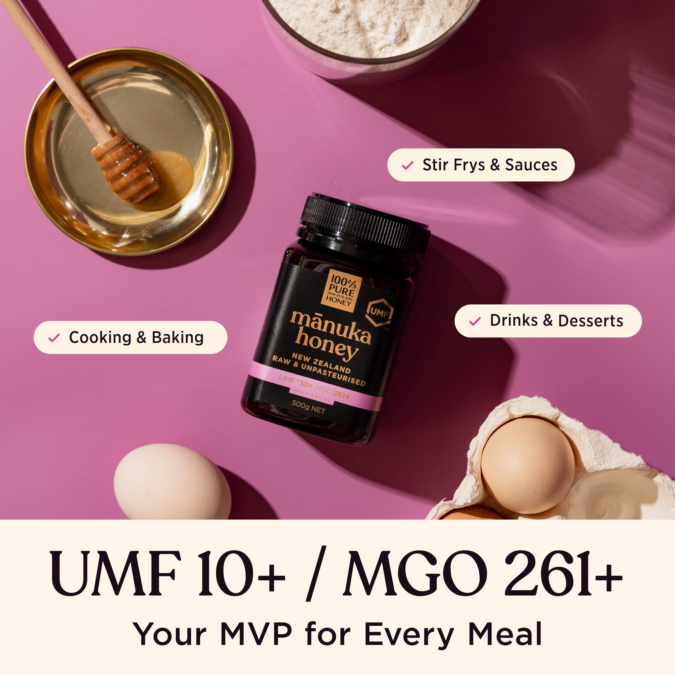 Manuka Honey UMF 10+ MGO 261+ Certified | 100% Pure New Zealand